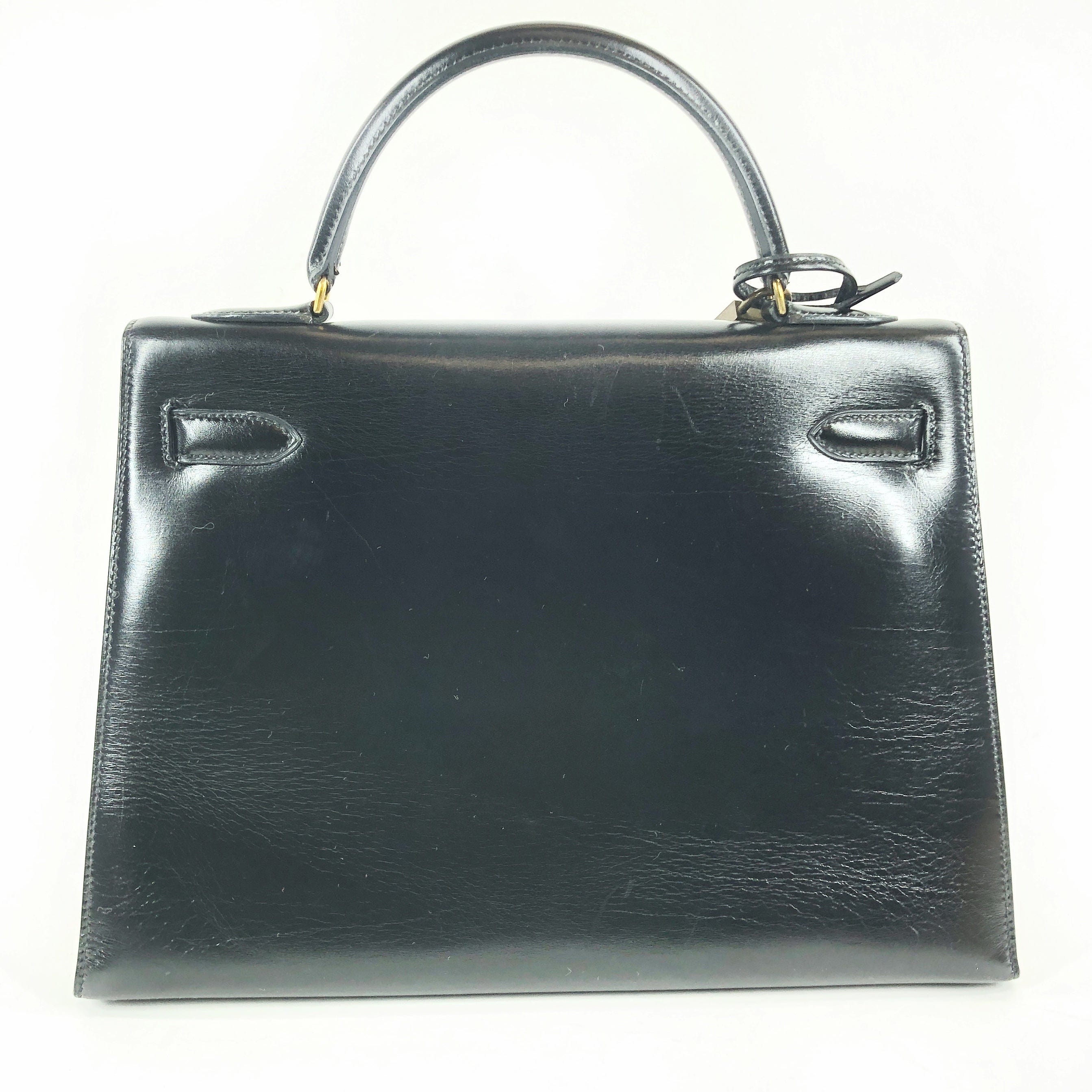 Hermès Helmes Kelly 32 Black Calf O 20 Handbag With Stamp... PXL1360