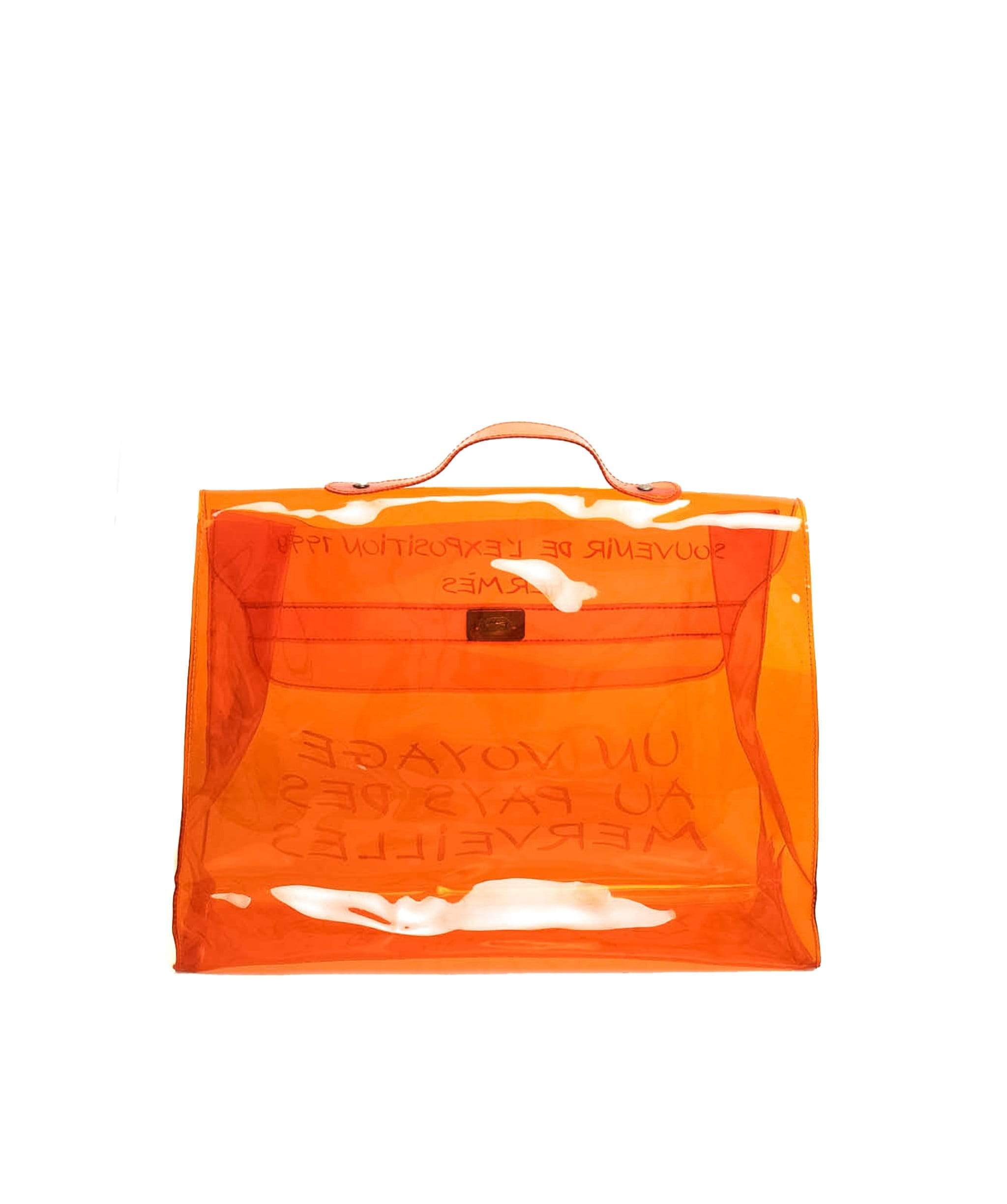 Hermès Hermès 1998 Souvenir Orange Vinyl Clear Kelly - AWL2023