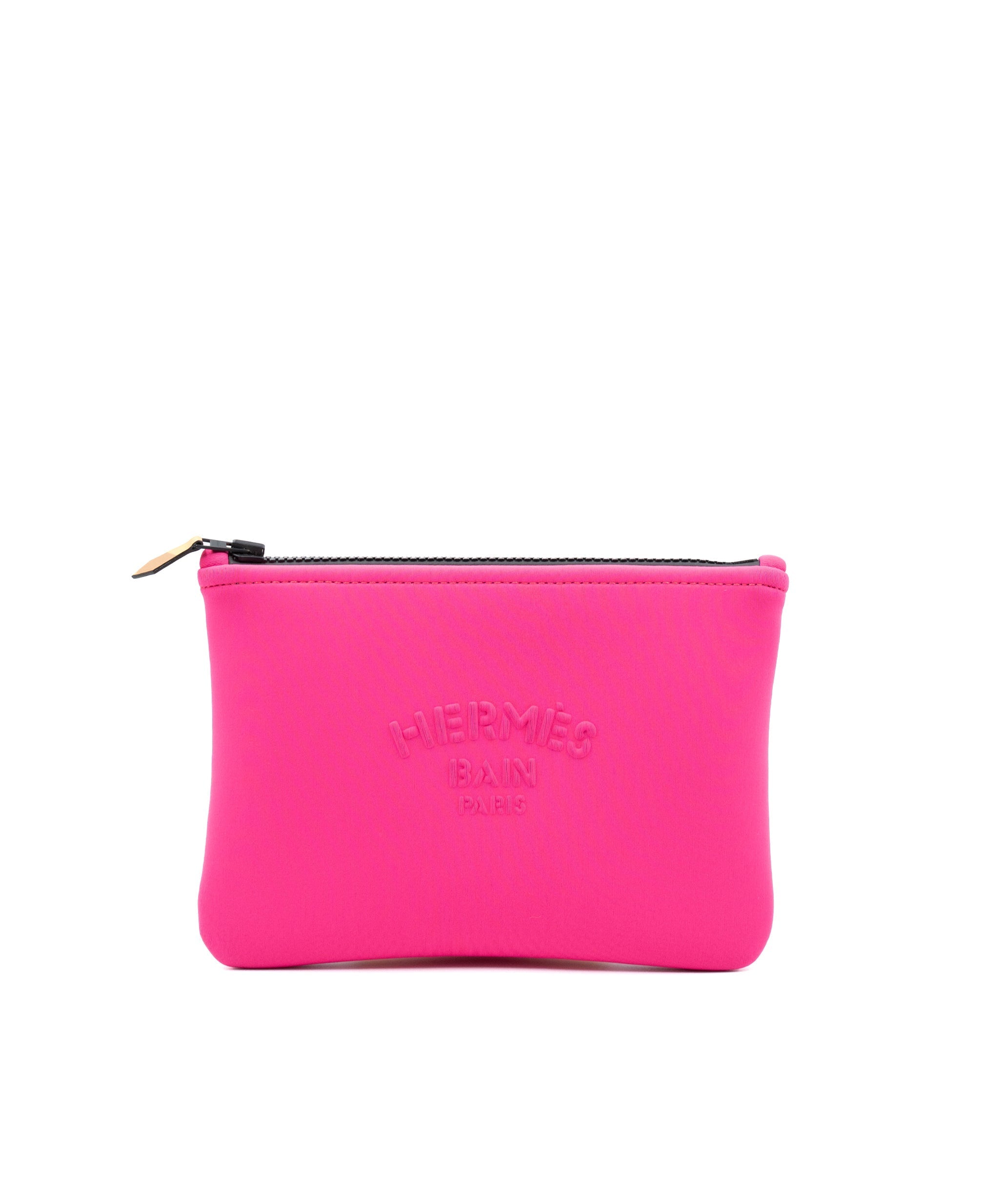 Hermès Hermes Bain fucsia pink scuba material clutch - AGL2140