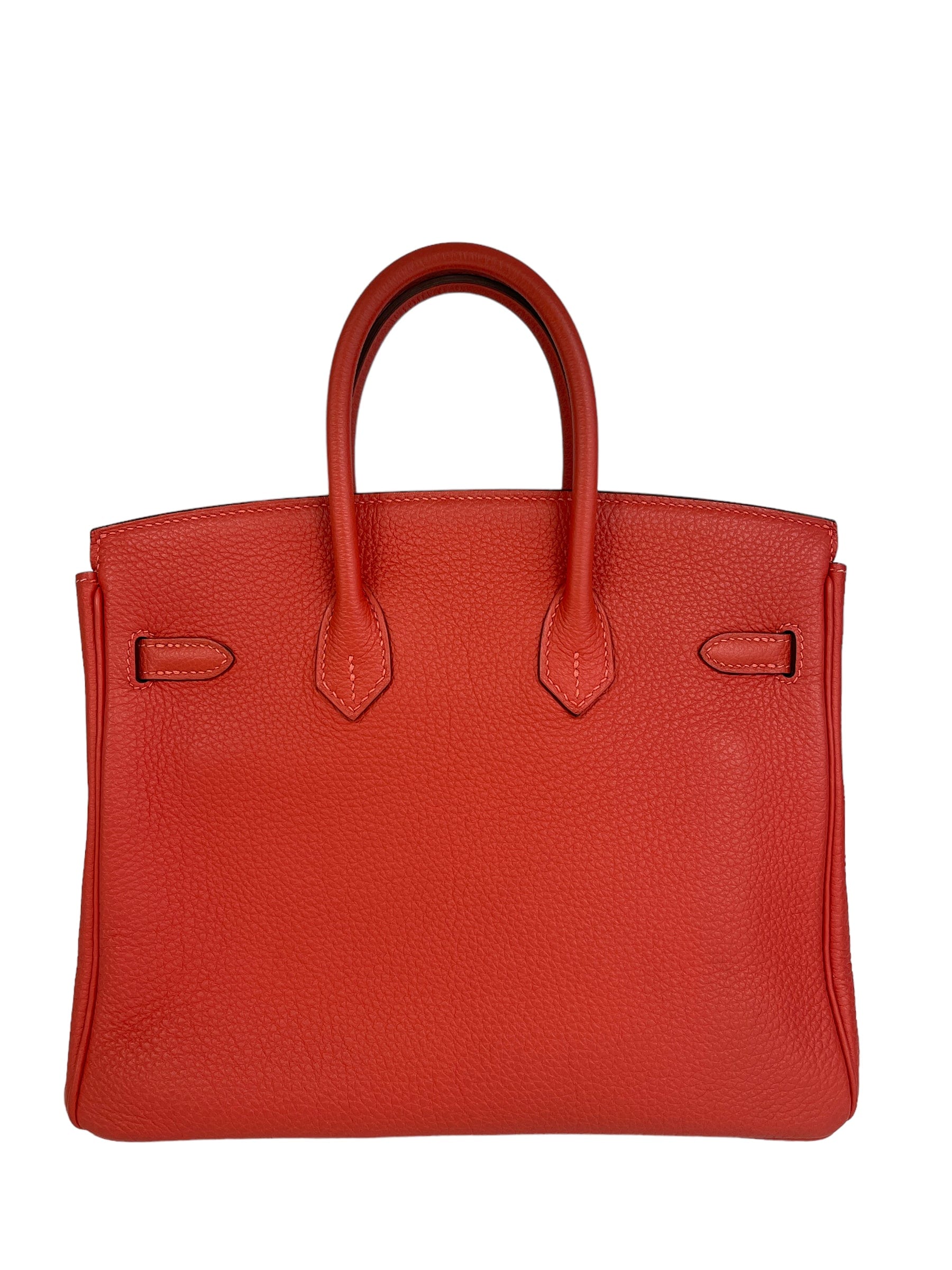 Hermès Hermes Birkin 25 Rouge Pivoine Togo PHW #D SKL1538