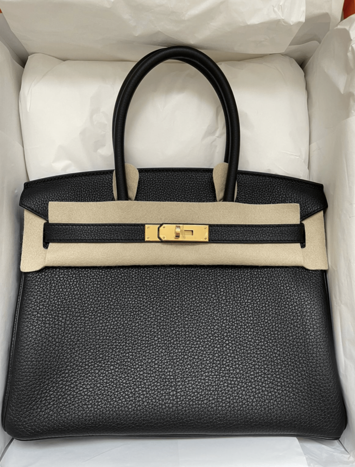 Hermès Hermes Birkin 30 Black Togo GHW #U SKL1382