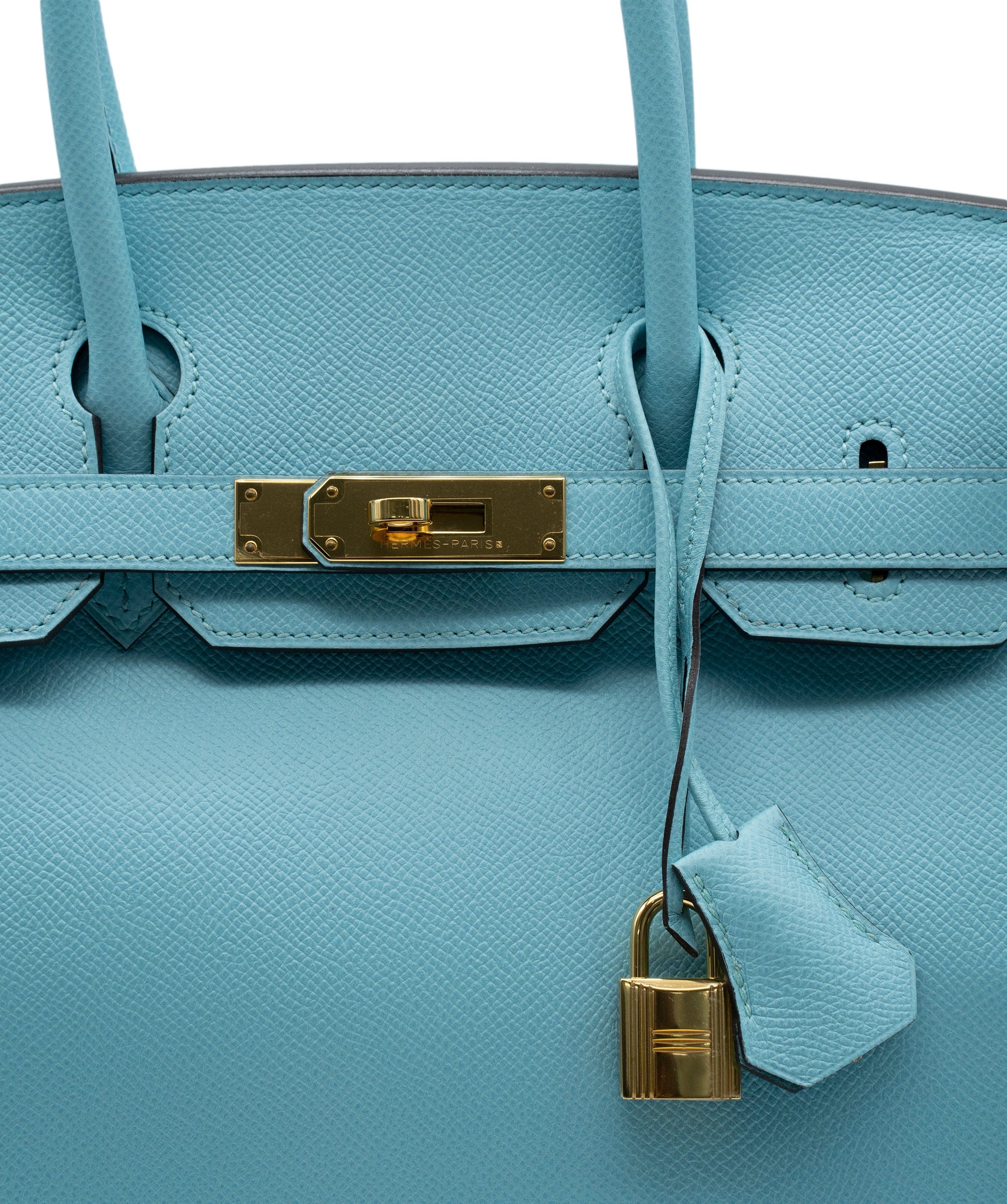 Hermès Hermes Birkin 30 Blue Atoll Epsom GHW #T SKL1448