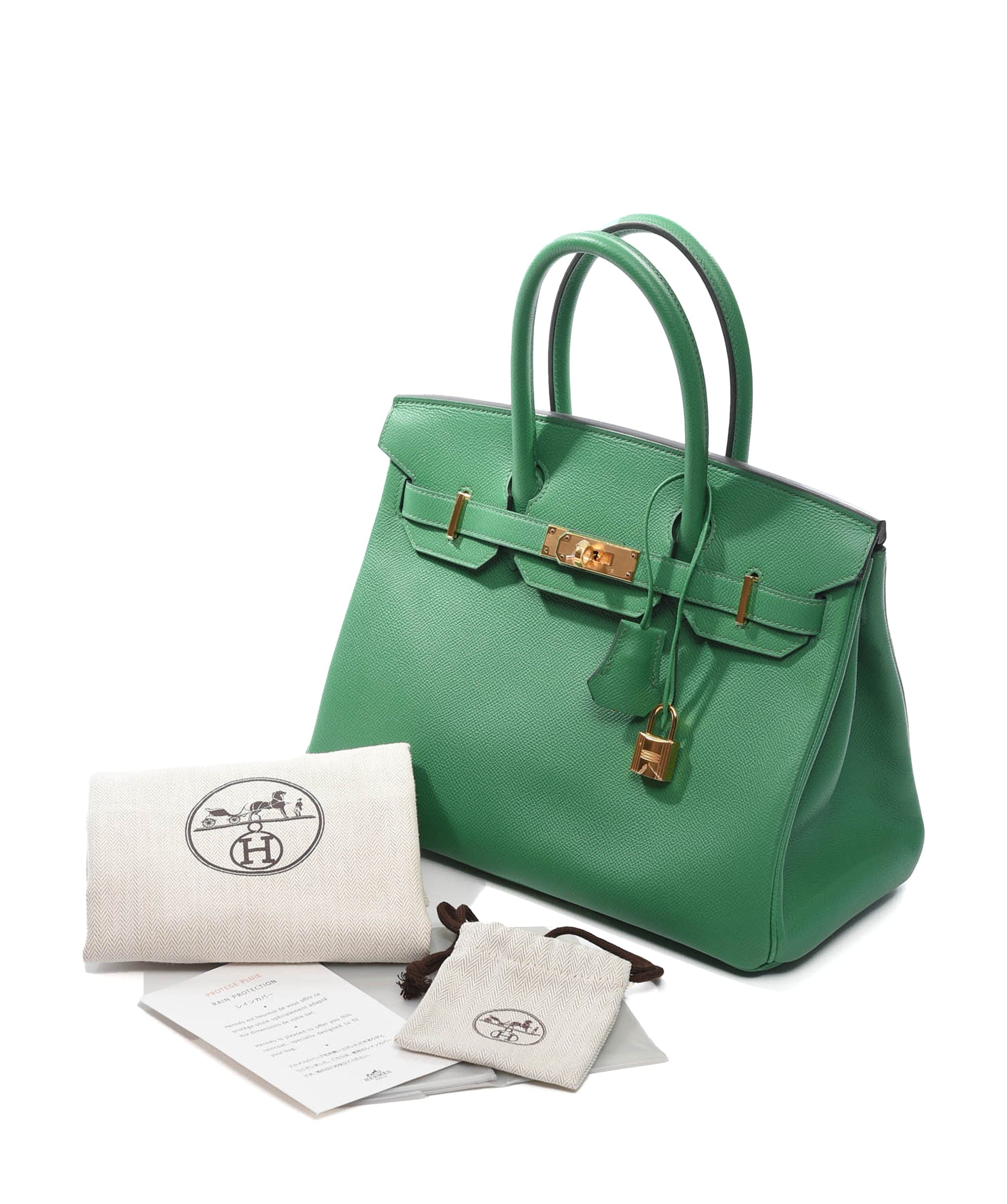 Hermès Hermes Birkin 30 Cactus Epsom GHW #D SKL1140