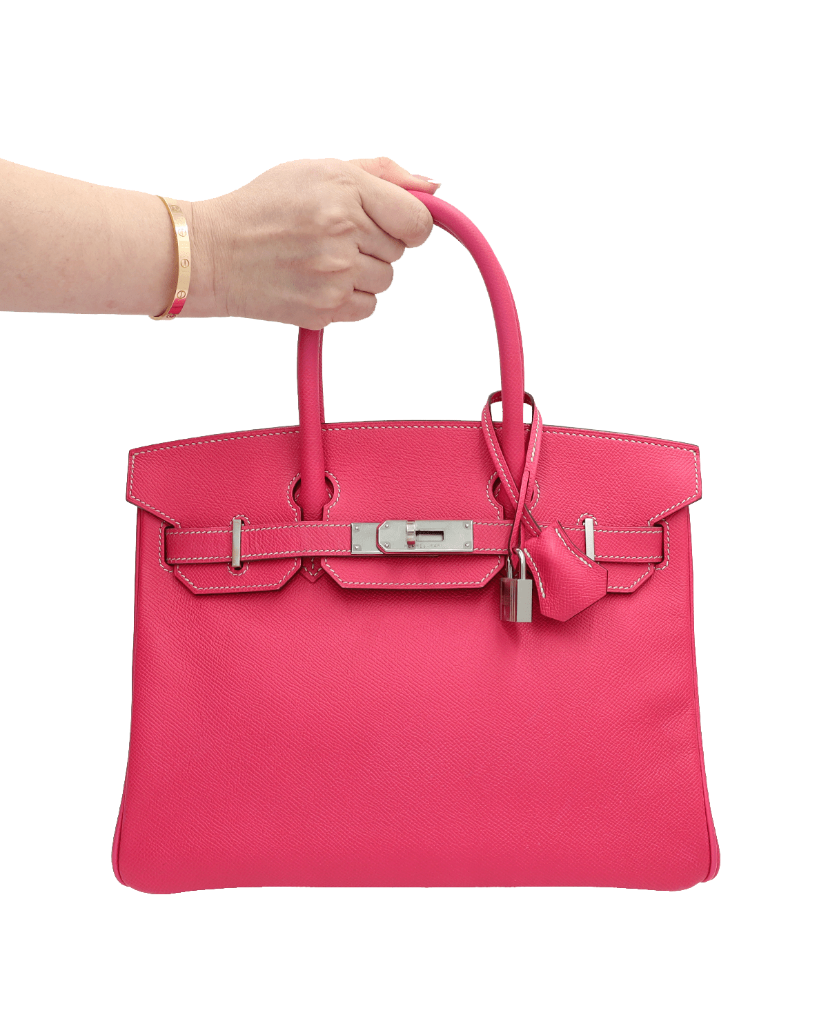 Hermès Hermès Birkin 30 Candy Rose Tyrien Epsom Phw #O ASL3193