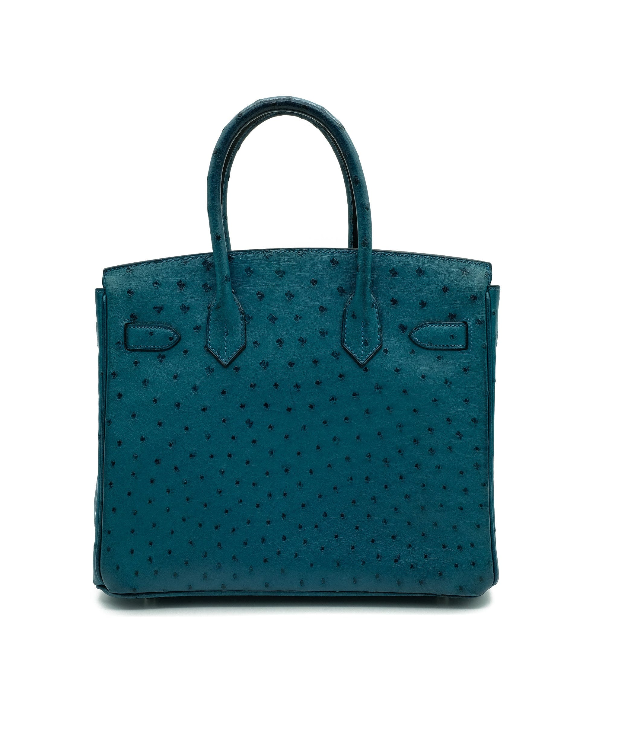 Hermès Hermes Birkin 30 Cobalt Blue Ostrich Handbag RJC1296