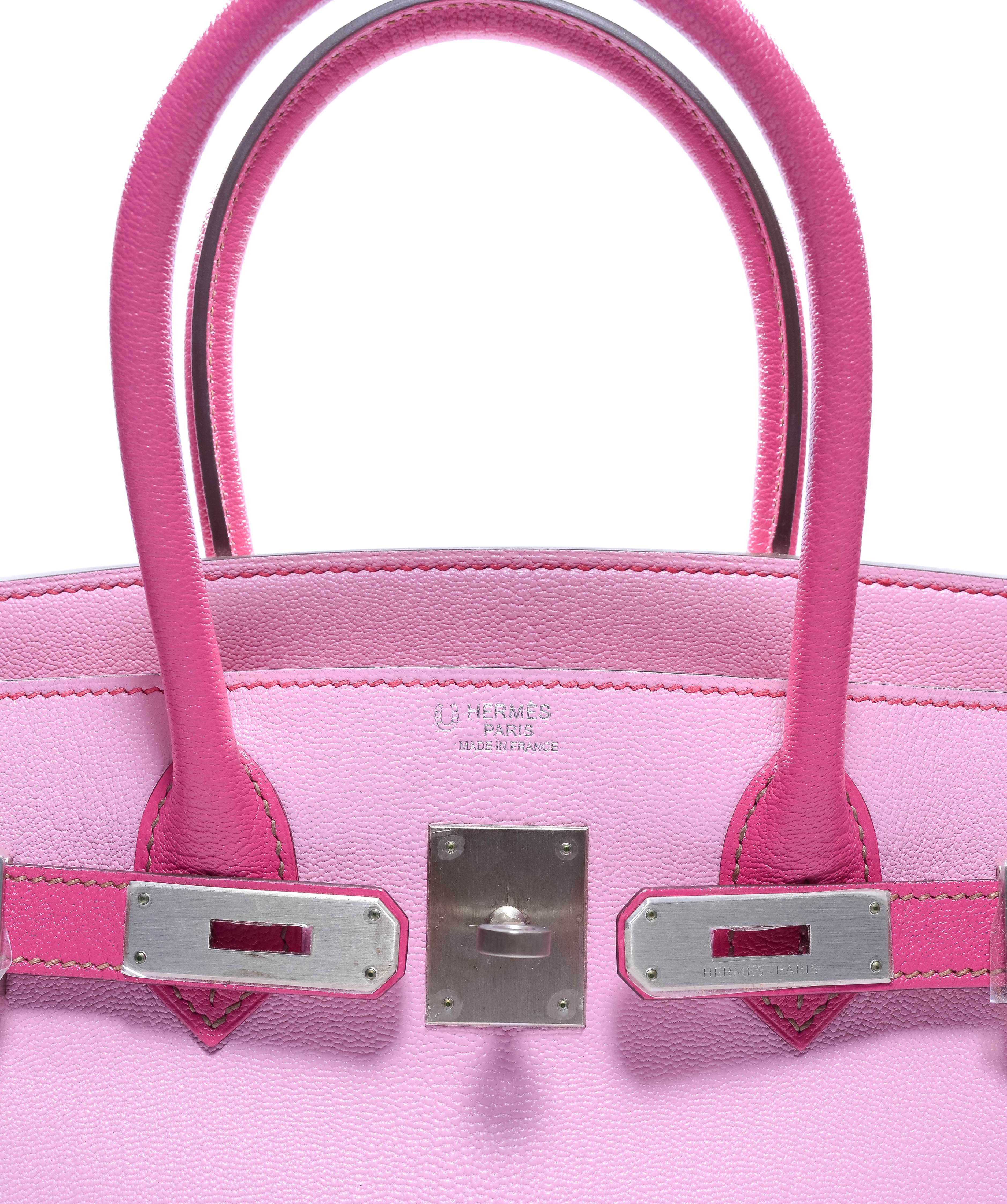 Hermès Hermes Birkin 30 HSS Bubblegum / Rose Shocking Chevre Brushed PHW #T SKL1306