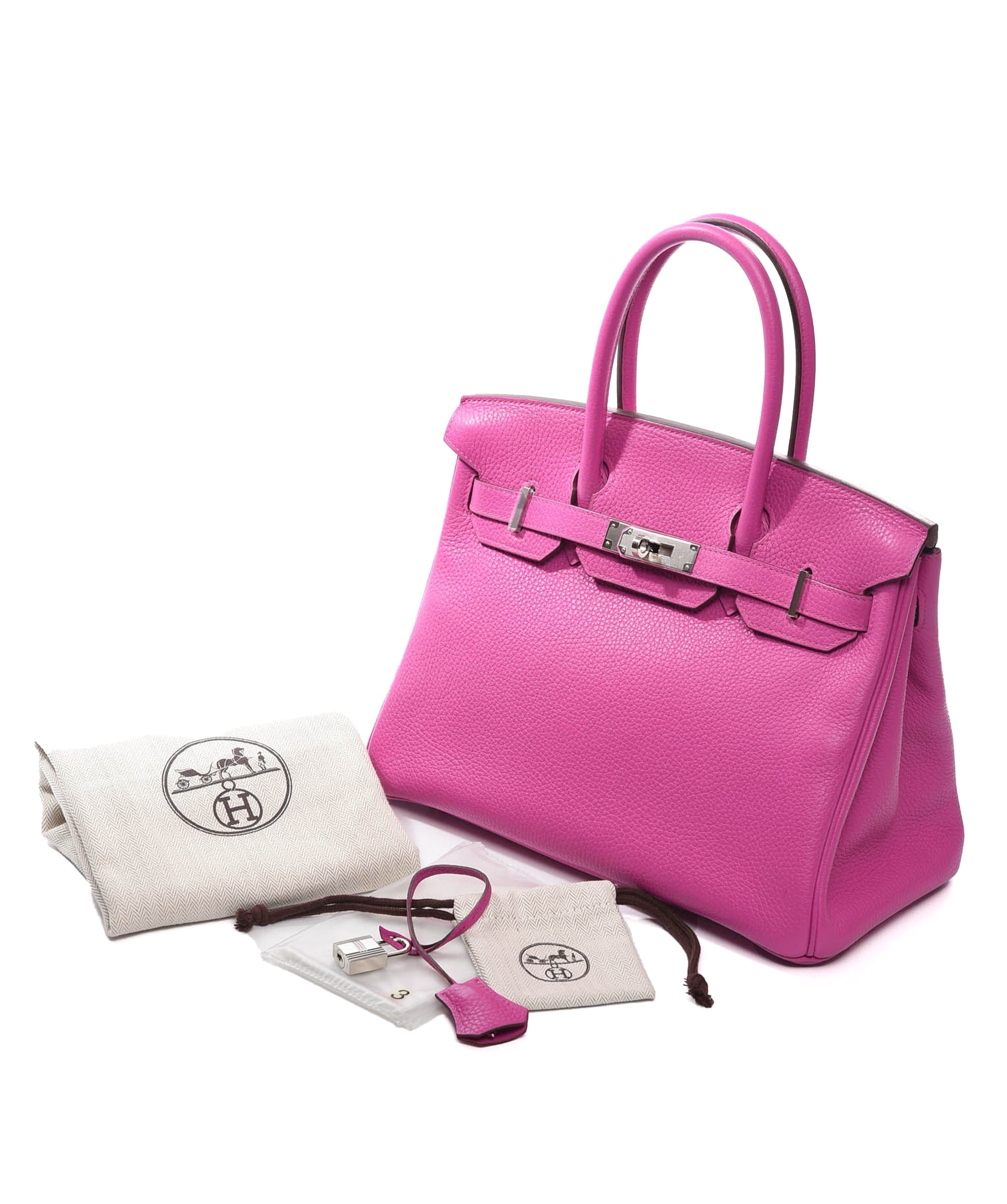 Hermès Hermes Birkin 30 Magnolia Clemence PHW #C SKL1149