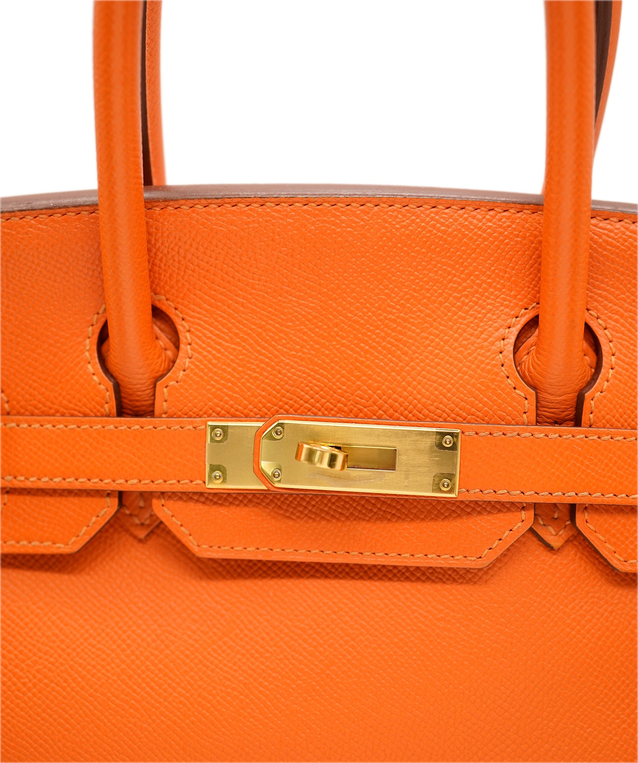 Hermès Hermes Birkin 30 Orange Epsom GHW #Q SKL1439