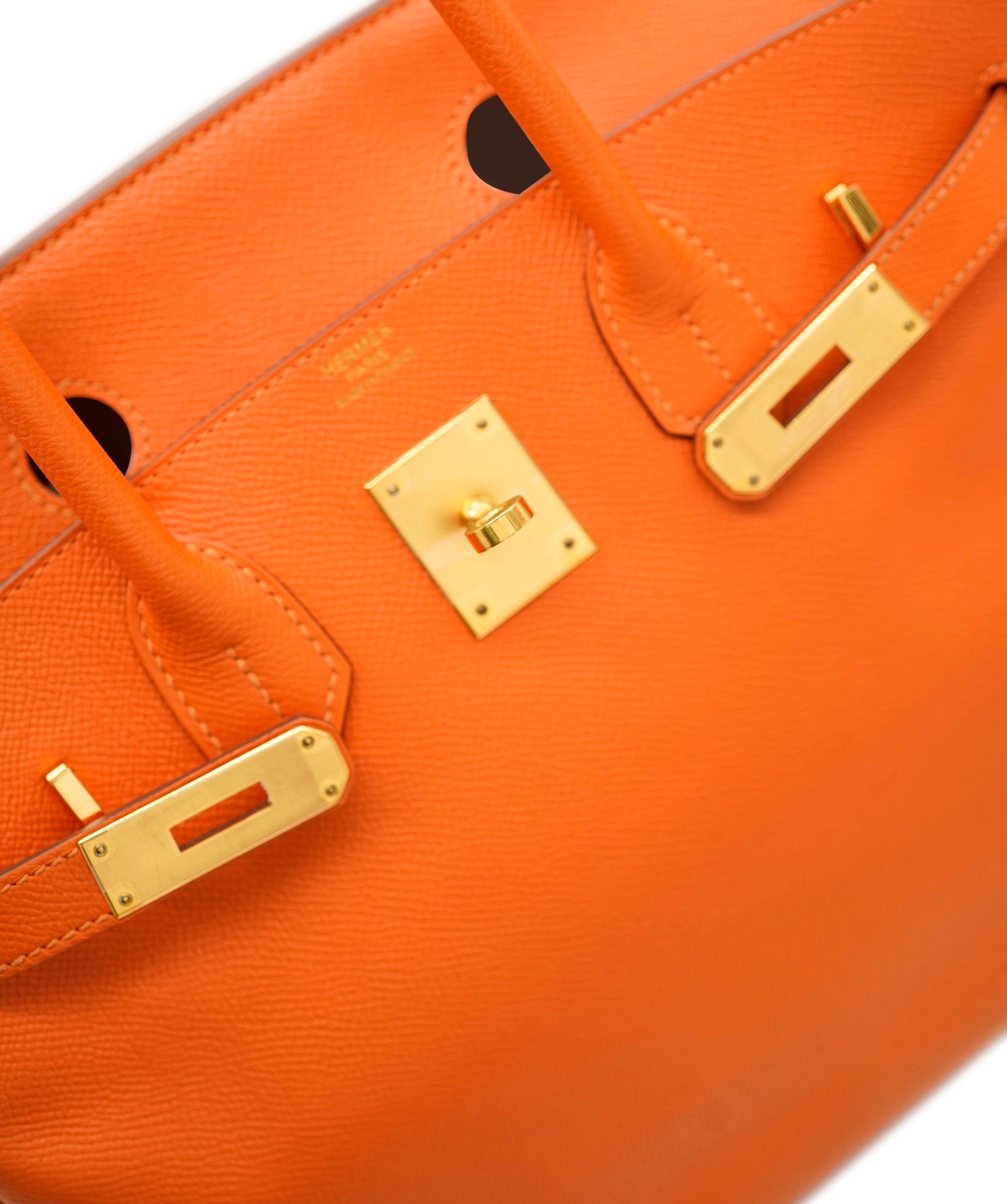 Hermès Hermes Birkin 30 Orange Epsom GHW #Q SKL1439