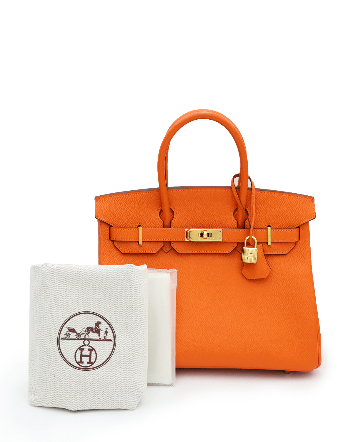 Hermès Hermes Birkin 30 Orange Epsom GHW SKL1004