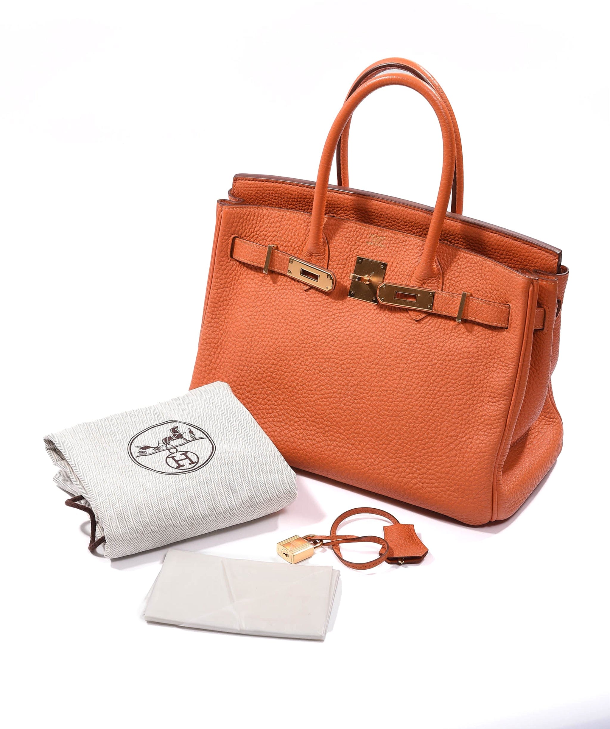 Hermès Hermès Birkin 30 Orange Togo Ghw #R ASL3195