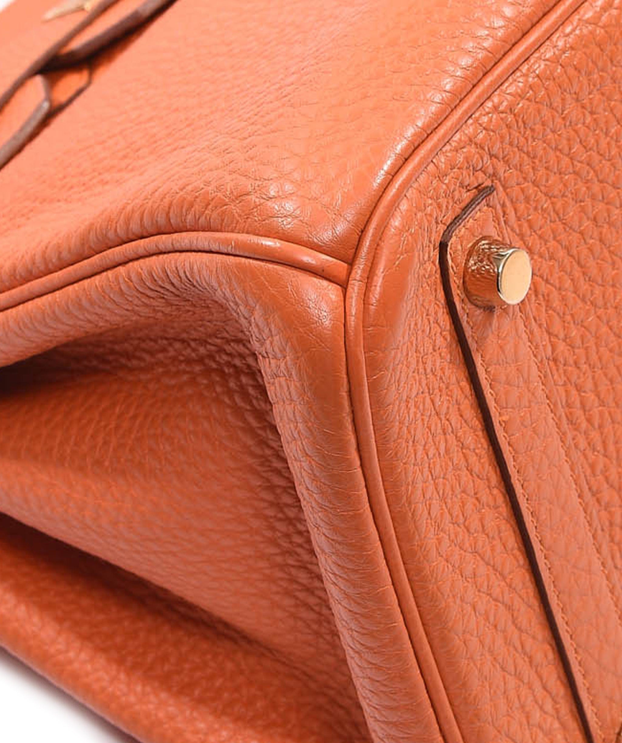 Hermès Hermès Birkin 30 Orange Togo Ghw #R ASL3195