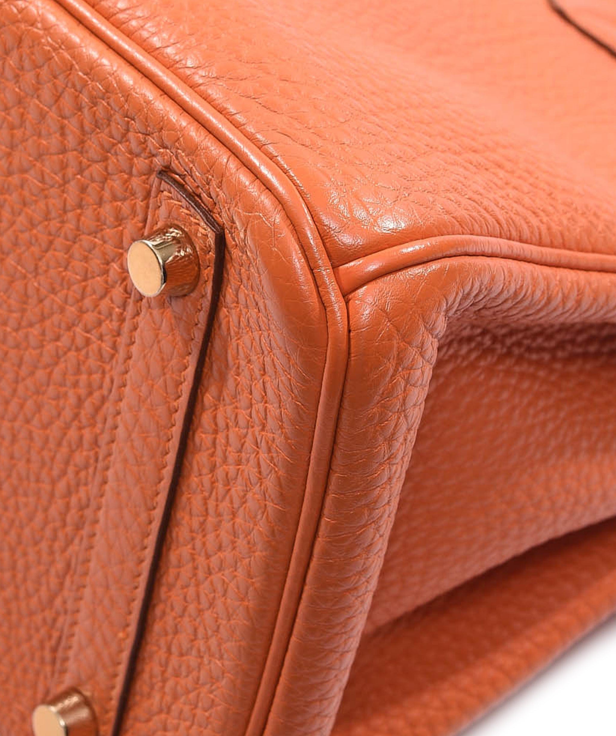 Hermès Hermès Birkin 30 Orange Togo Ghw #R ASL3195