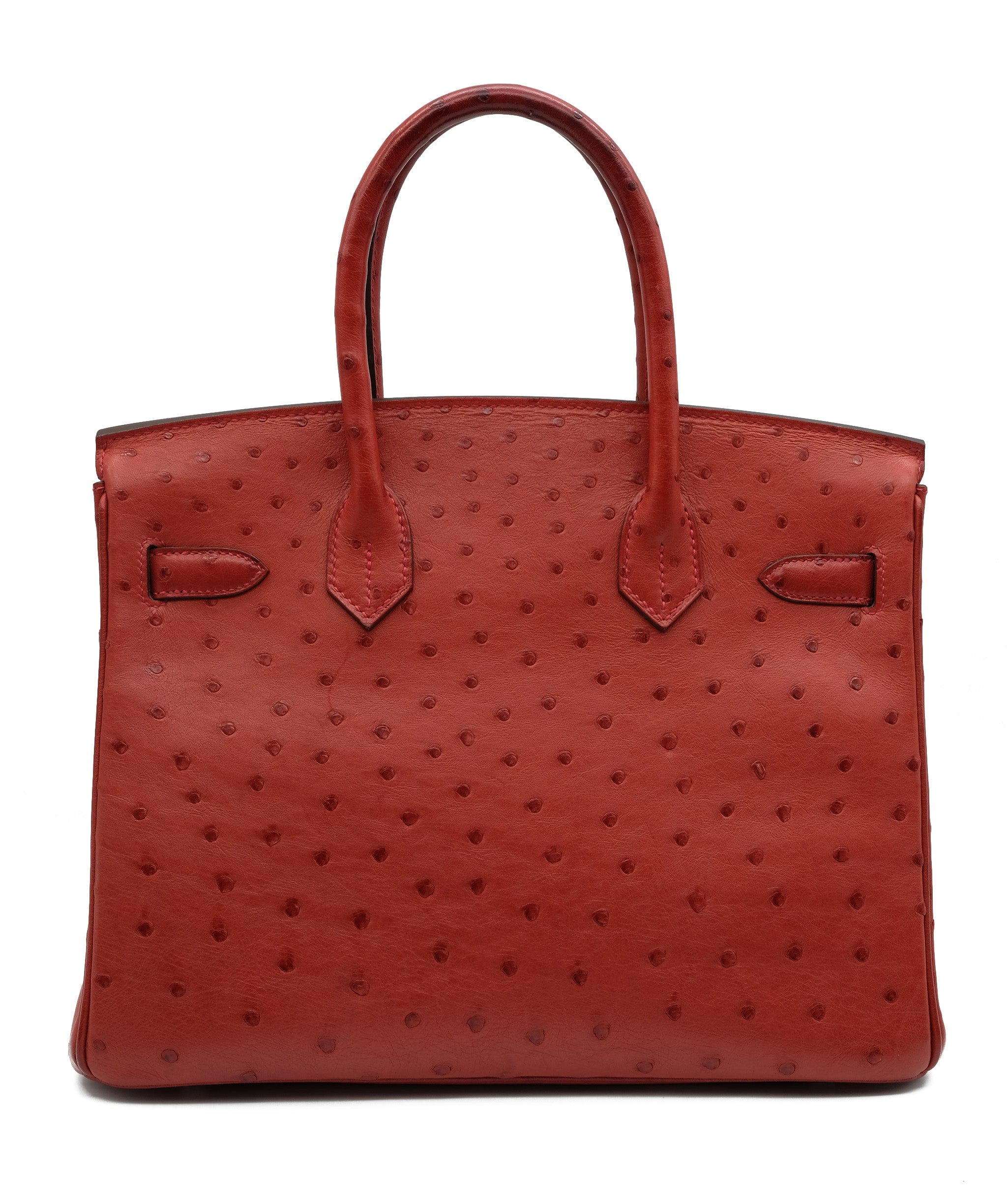 Hermès Hermes Birkin 30 Ostrich Rouge Vif PHW RJC1181