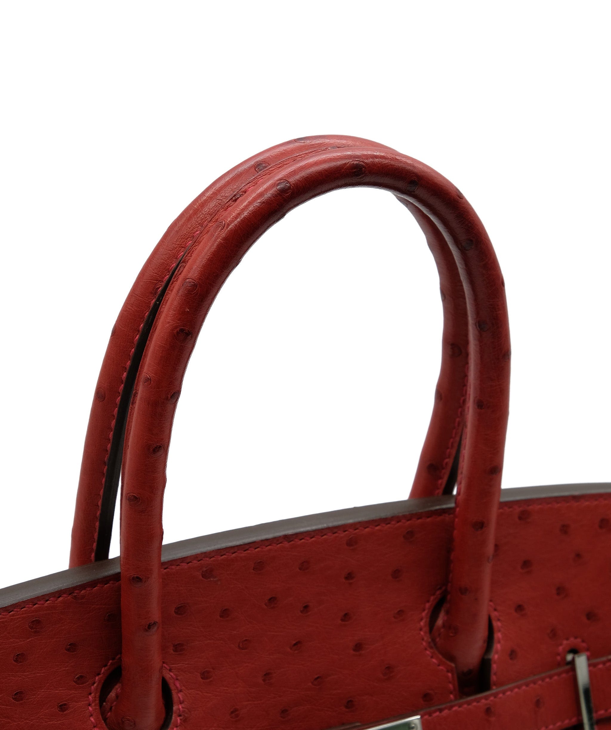 Hermès Hermes Birkin 30 Ostrich Rouge Vif PHW RJC1181