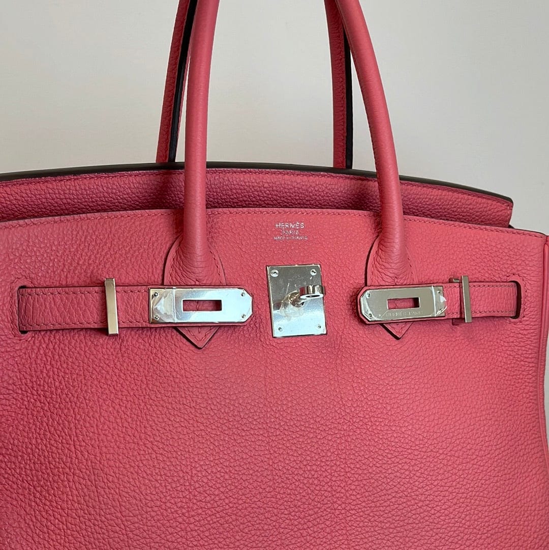 Hermès Hermes Birkin 30 Rose Lipstick Togo PHW #Q SKL1469