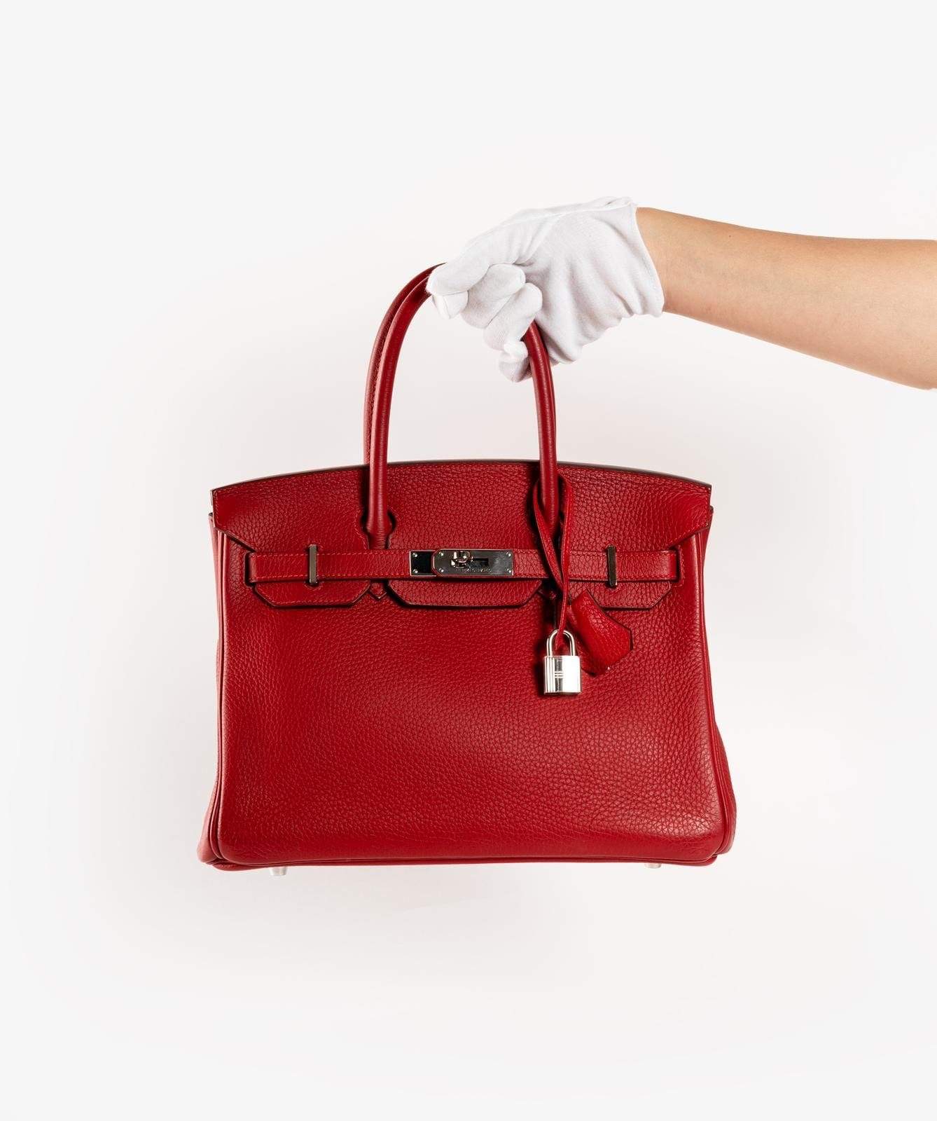 Hermès Hermes Birkin 30 Rouge Casaque PHW