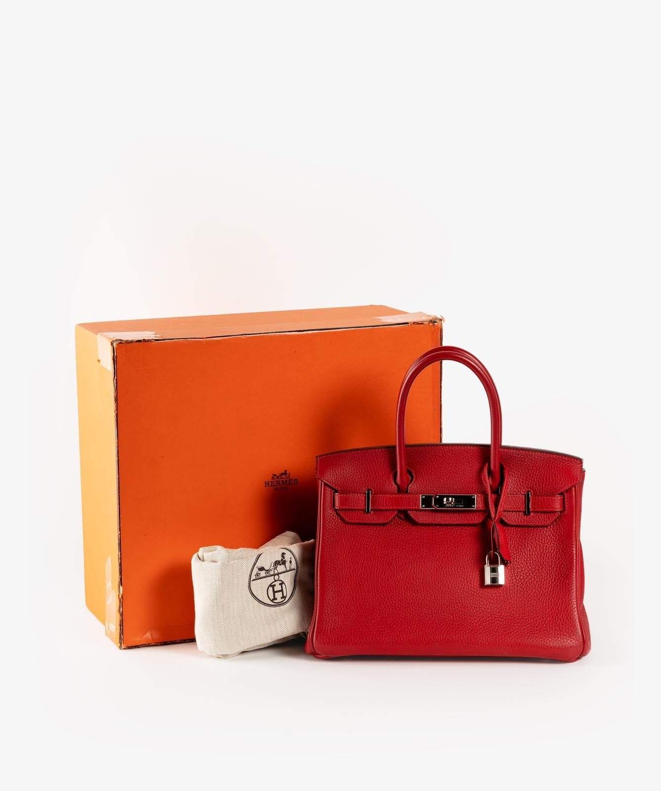 Hermès Hermes Birkin 30 Rouge Casaque PHW