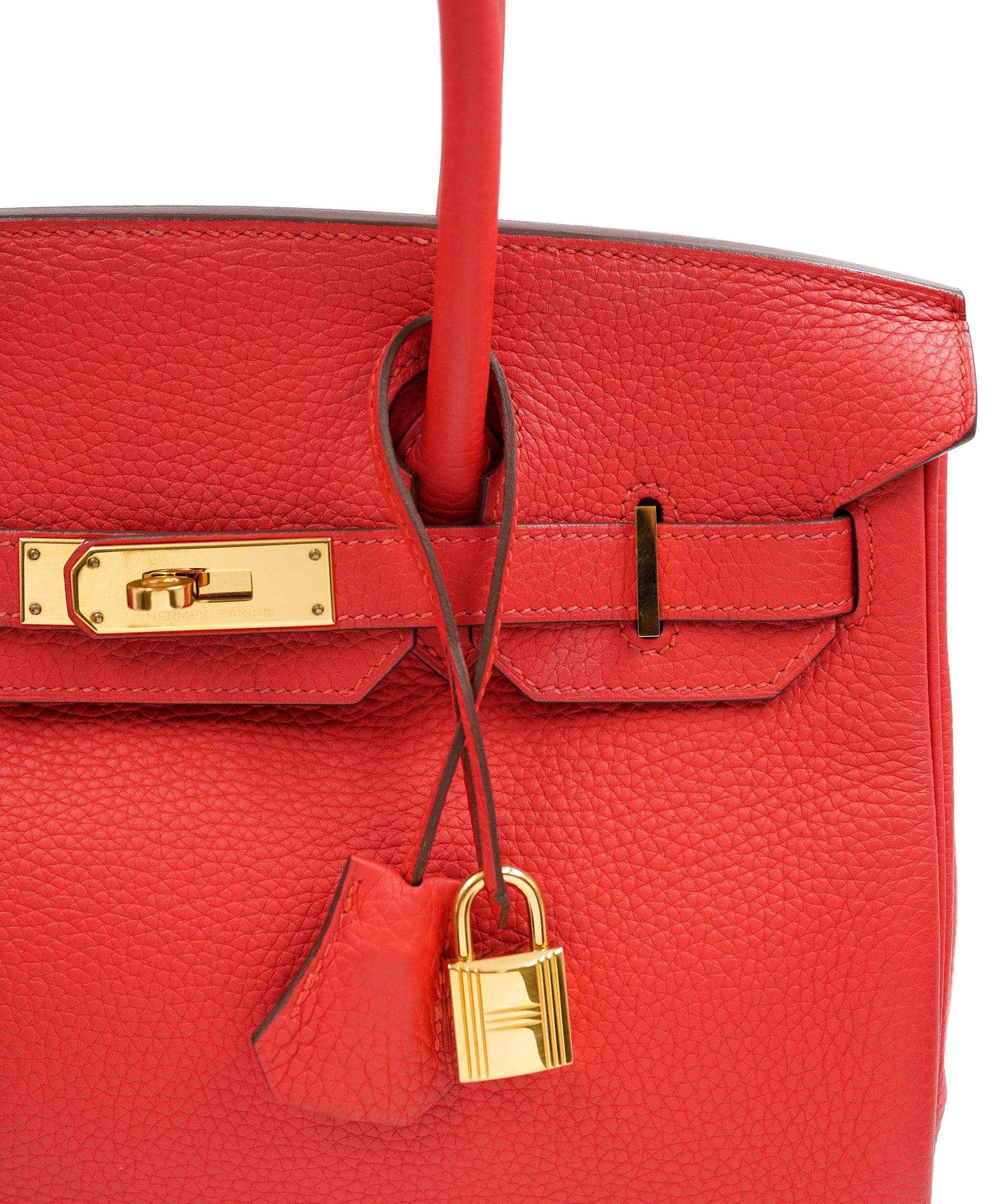 Hermès Hermes Birkin 30 Rouge Tomate Clemence GHW #X SKL1324