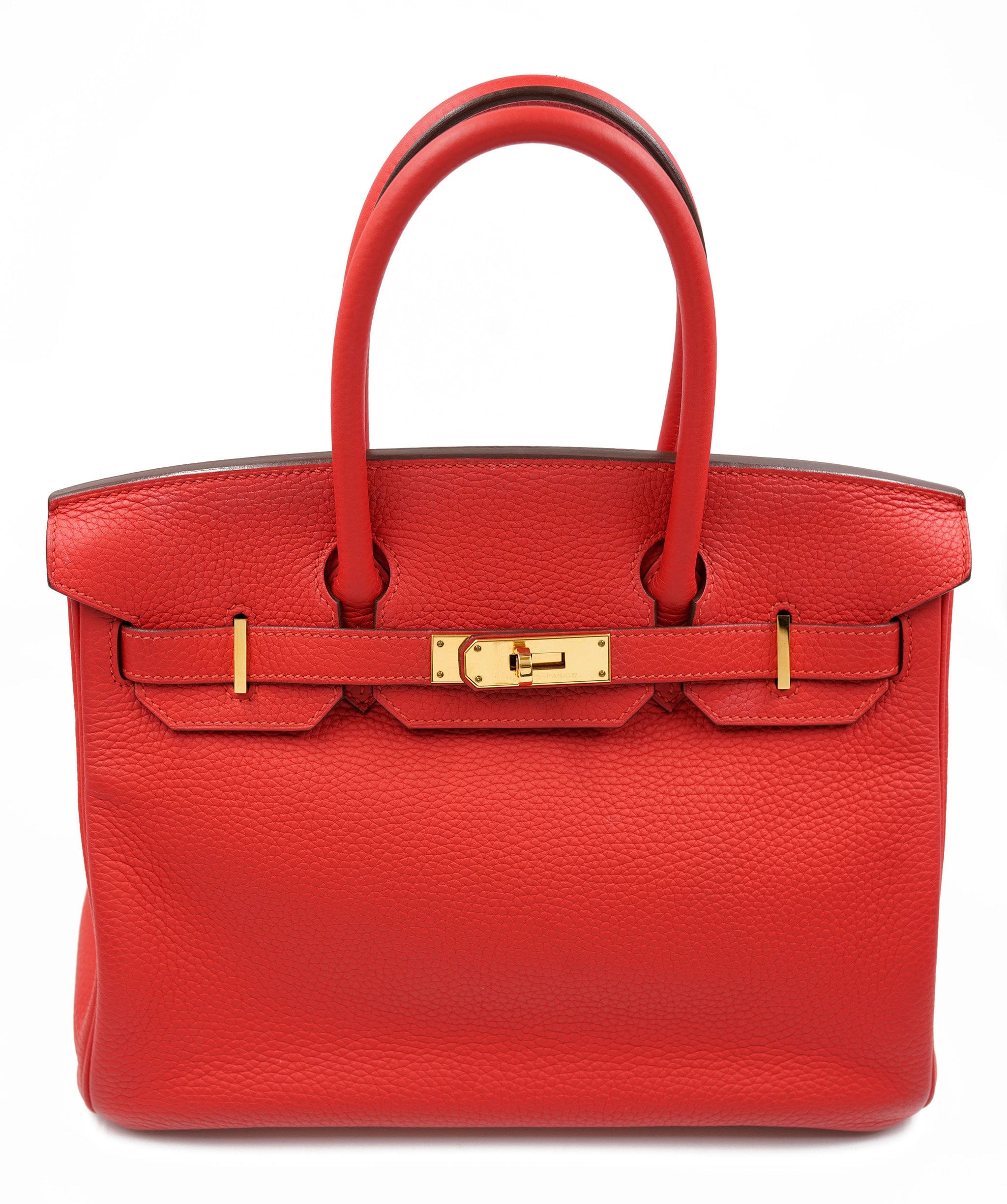 Hermès Hermes Birkin 30 Rouge Tomate Clemence GHW #X SKL1324