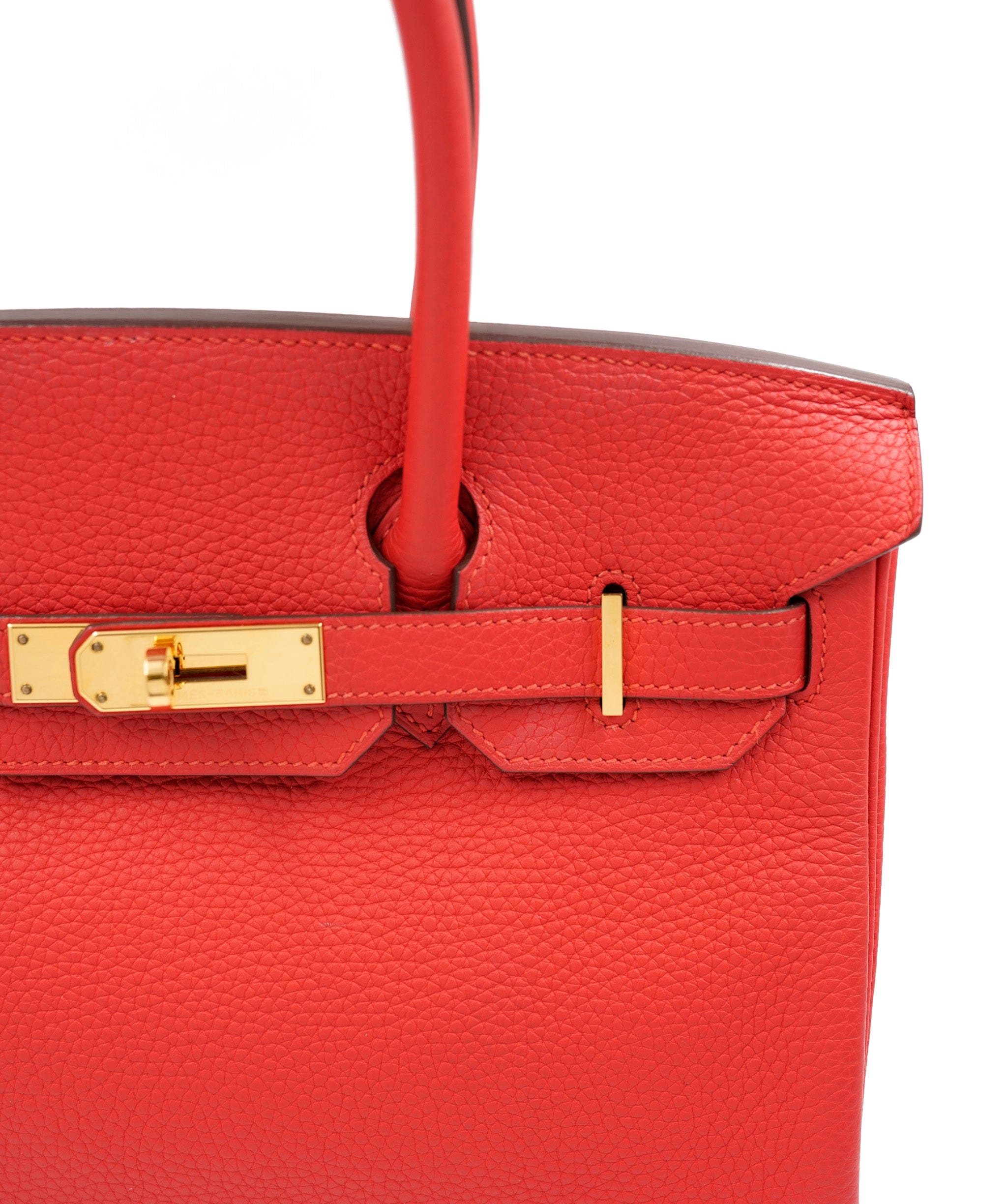 Hermès Hermes Birkin 30 Rouge Tomate Clemence GHW #X SKL1324