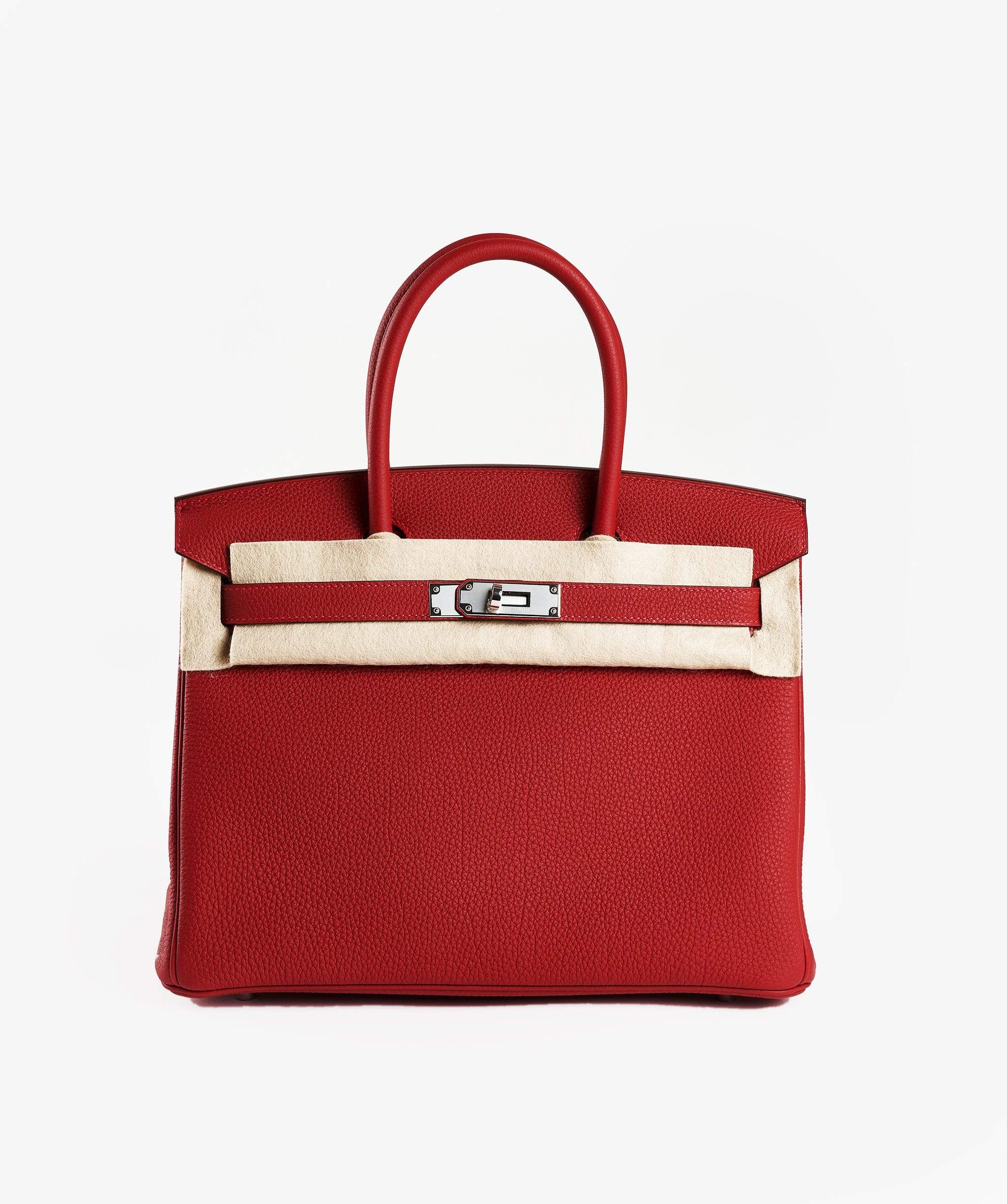 Hermès Hermes Birkin 30 Rouge VIF Togo PHW