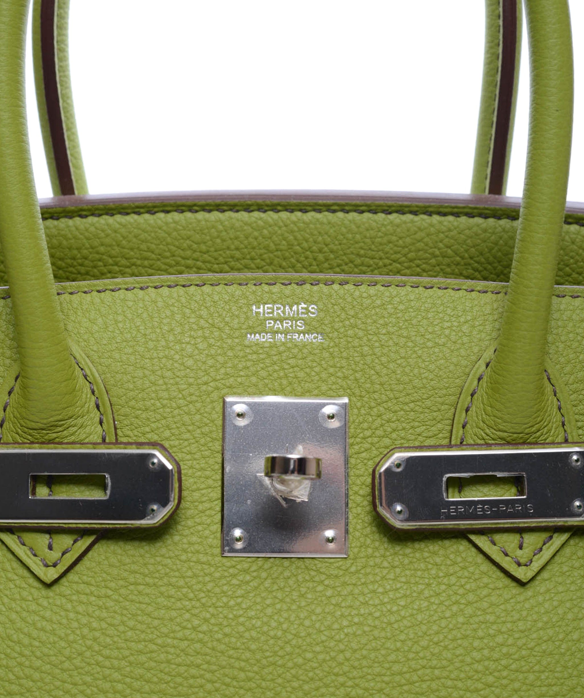 Hermès Hermes Birkin 30 Vert Anis Togo PHW #Q SKL1210