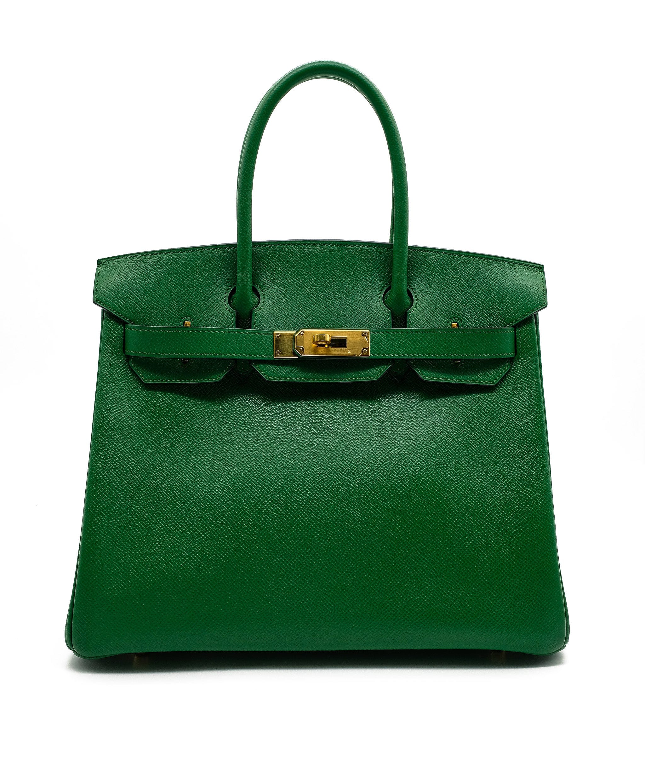 Hermès Hermes Birkin 30 Vert Bengale Epsom Ghw #D SKL1215