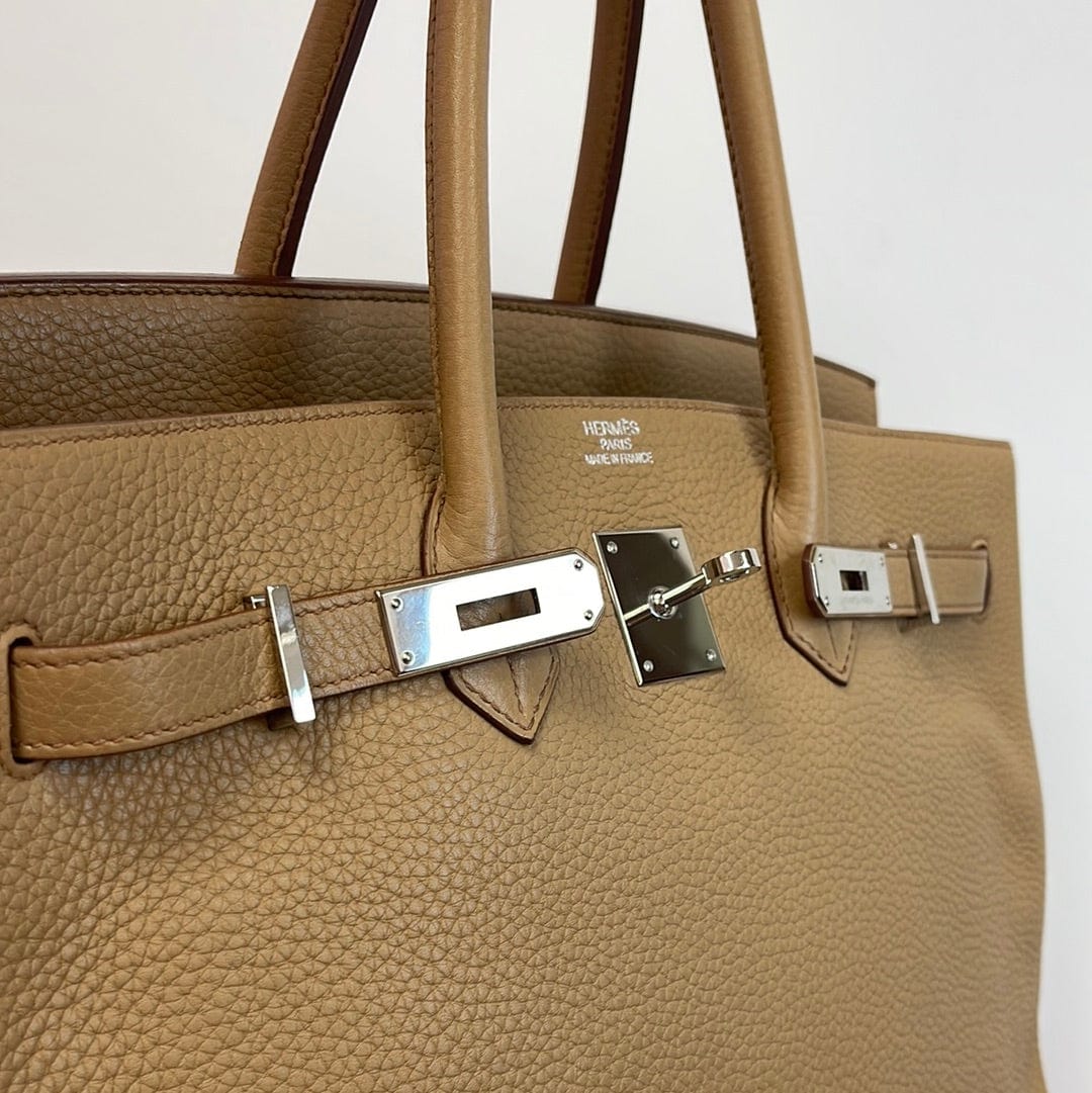 Hermès Hermes Birkin 35 Biscuit Clemence PHW #M SYL1103