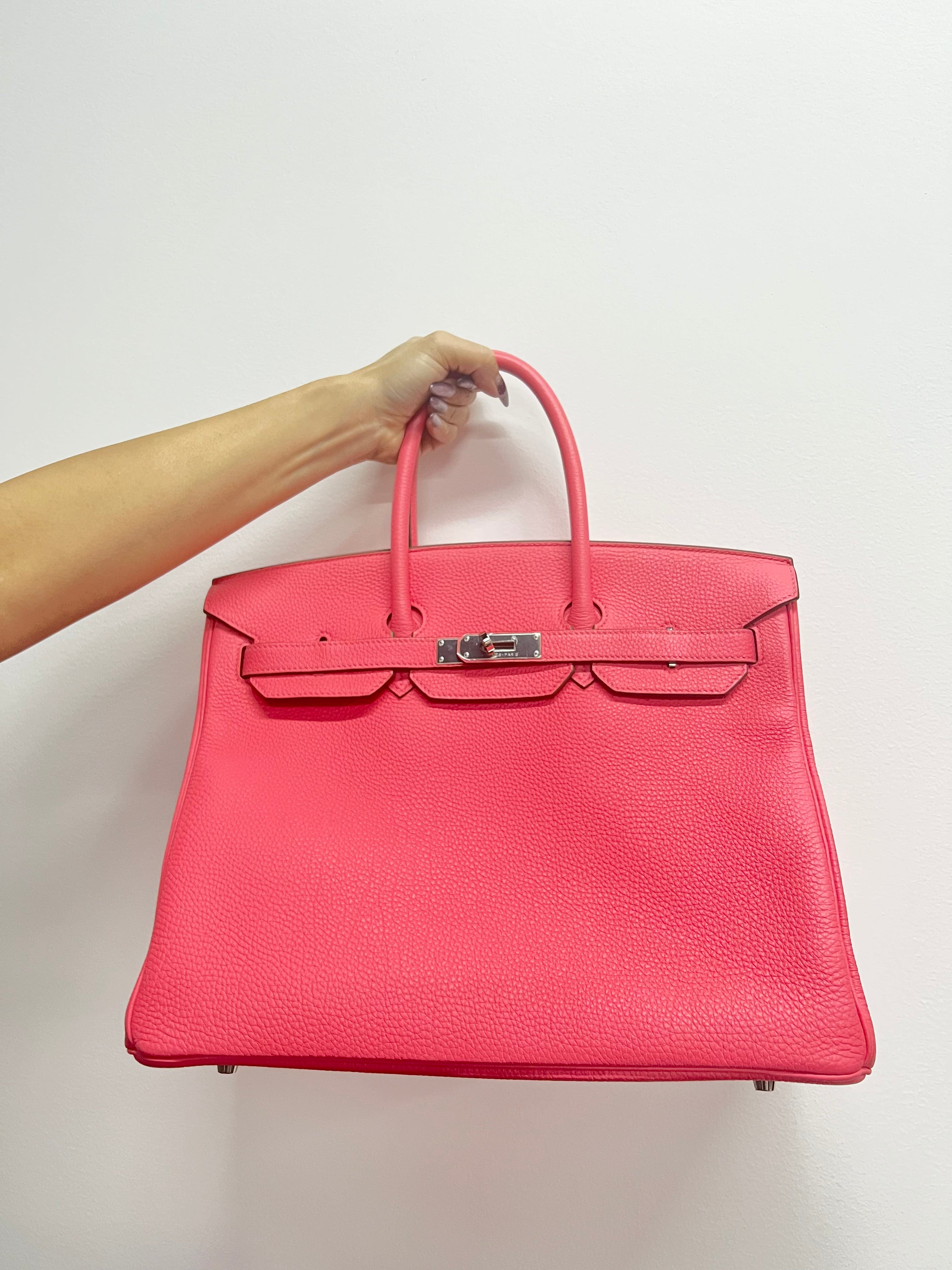 Hermès Hermes Birkin 35 Rose Lipstick Togo PHW SKL1345