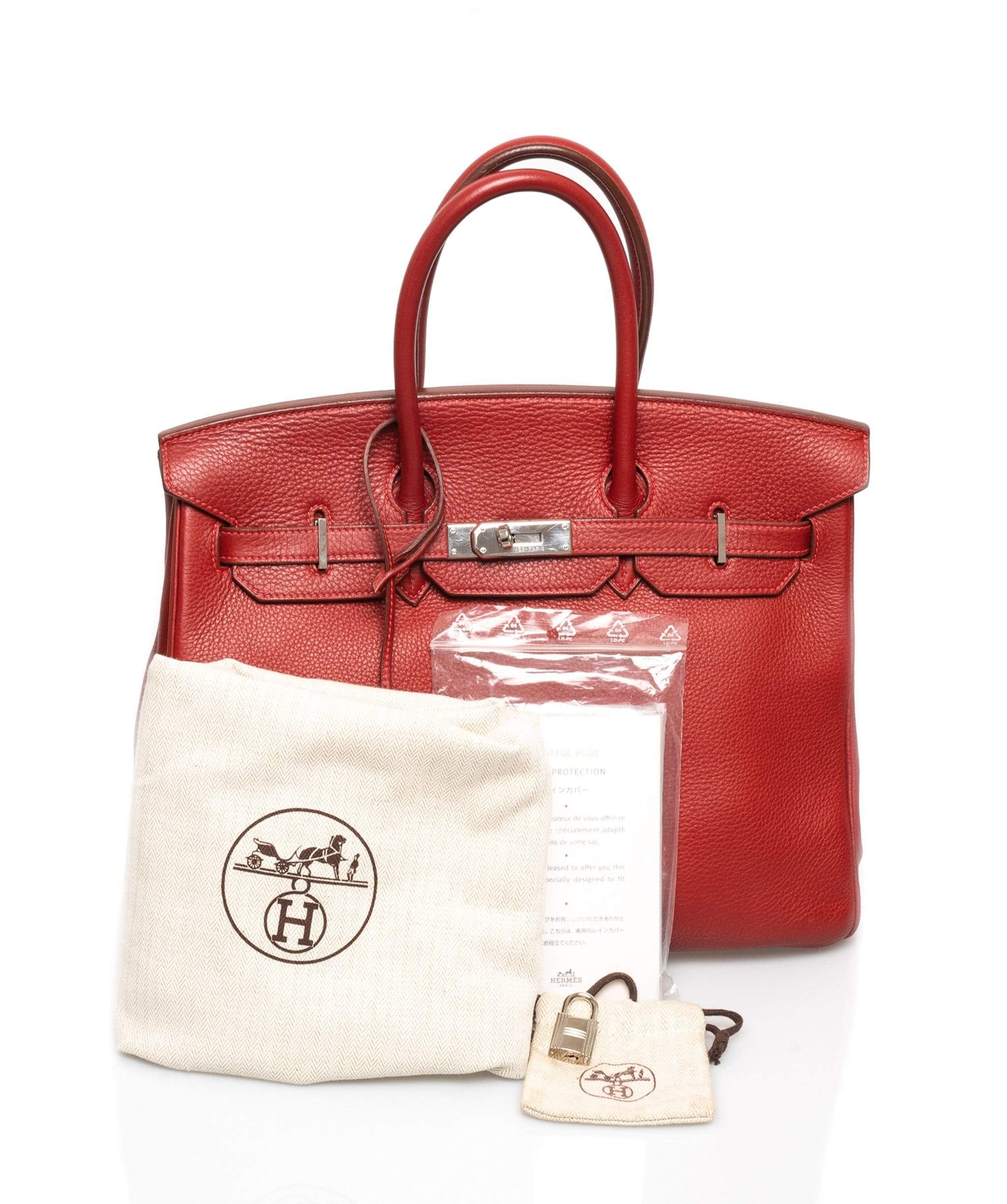 Hermès Hermes Birkin 35 Rouge Clemence Bag - ADL1450