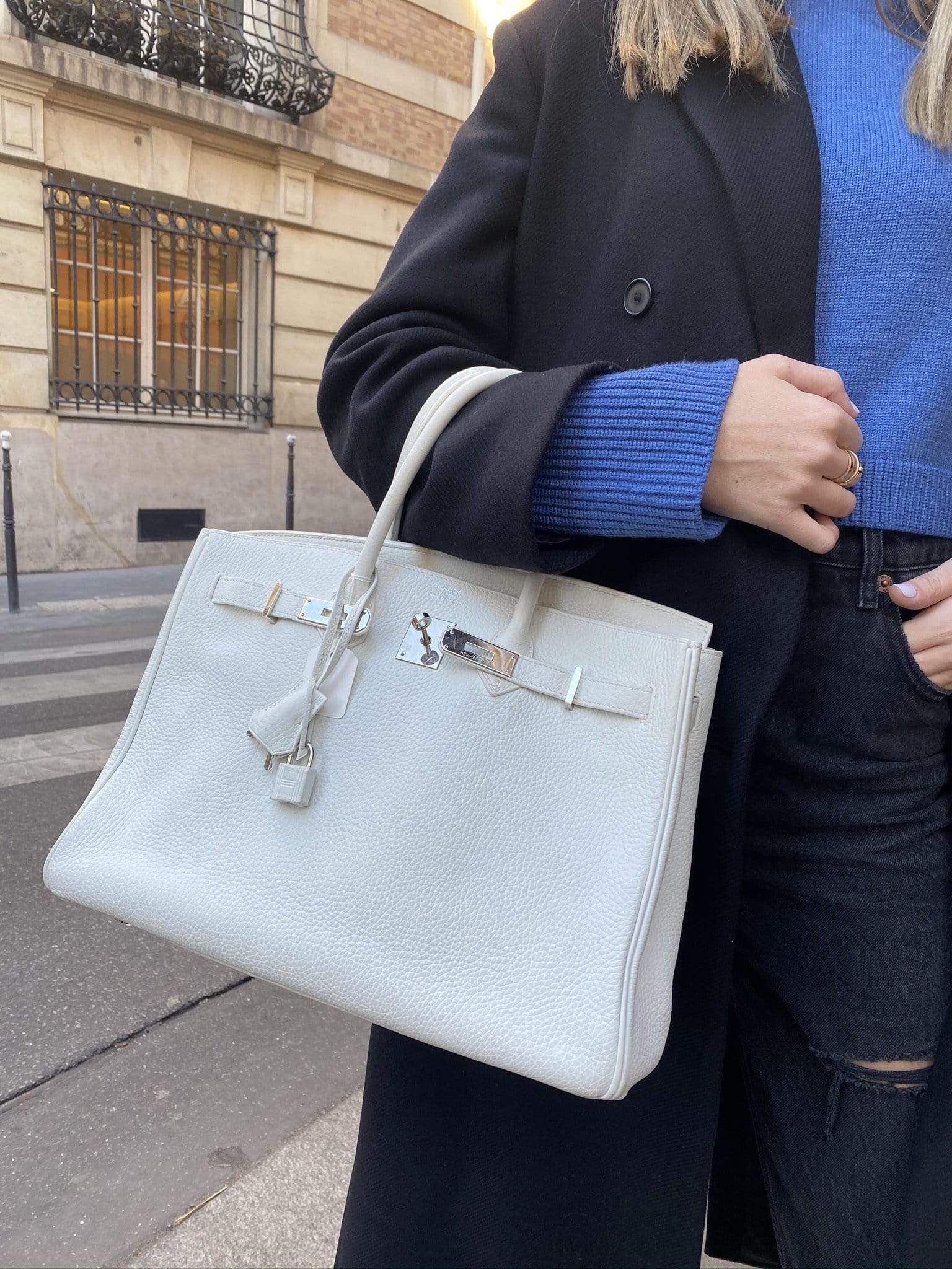 Hermès Hermes Birkin 35 White clemence PHW - ASL1695