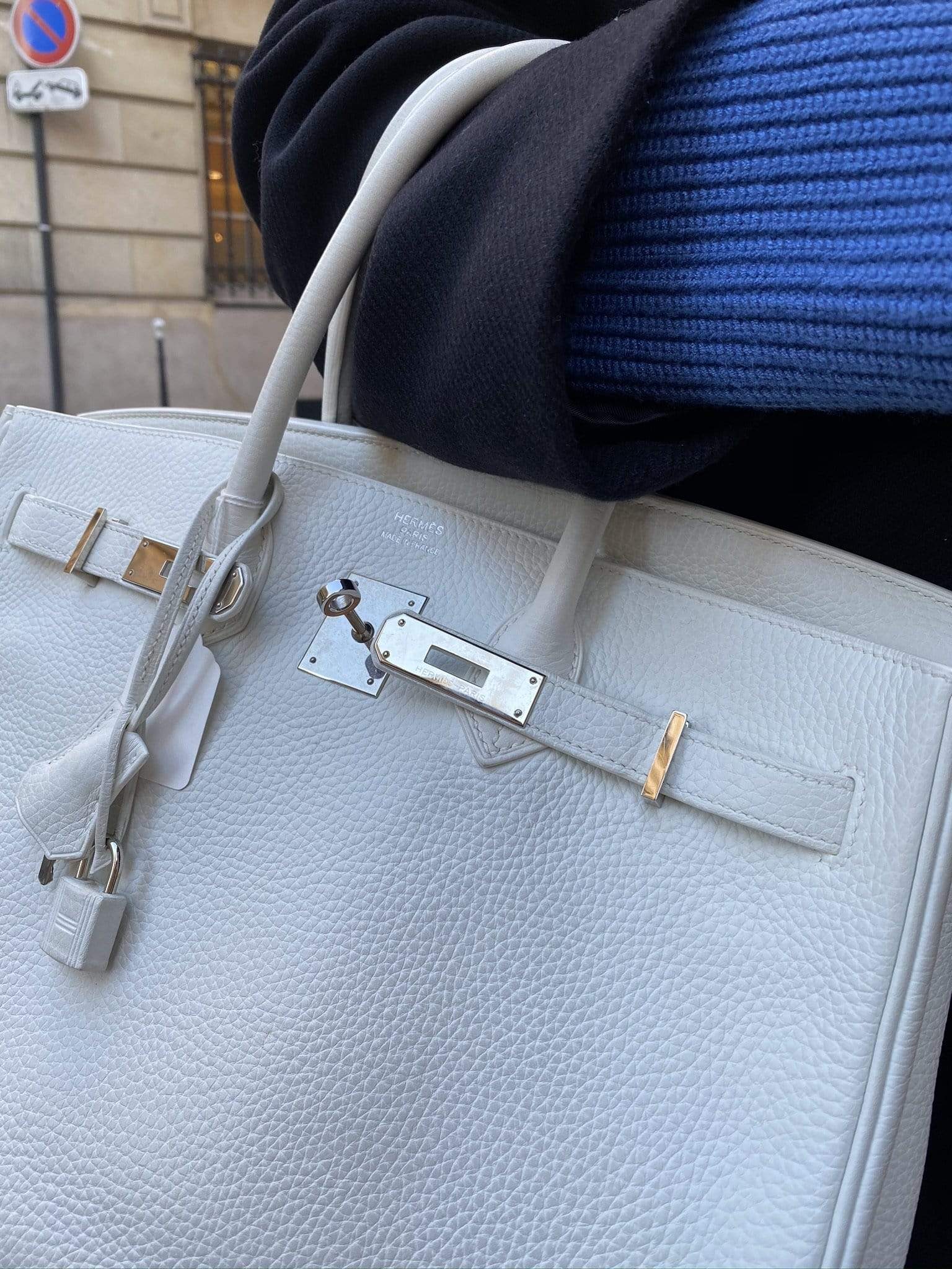 Hermès Hermes Birkin 35 White clemence PHW - ASL1695