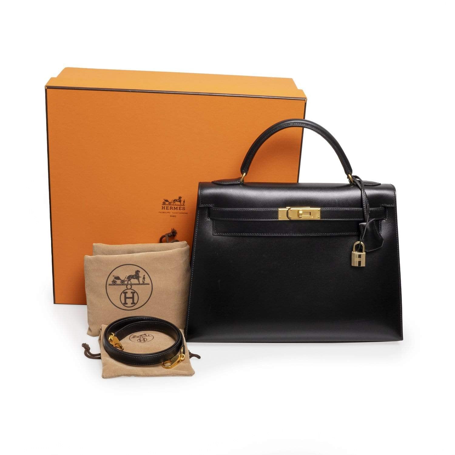 Hermes Hermes Black Box Leather Kelly 32 GHW - AGL1325