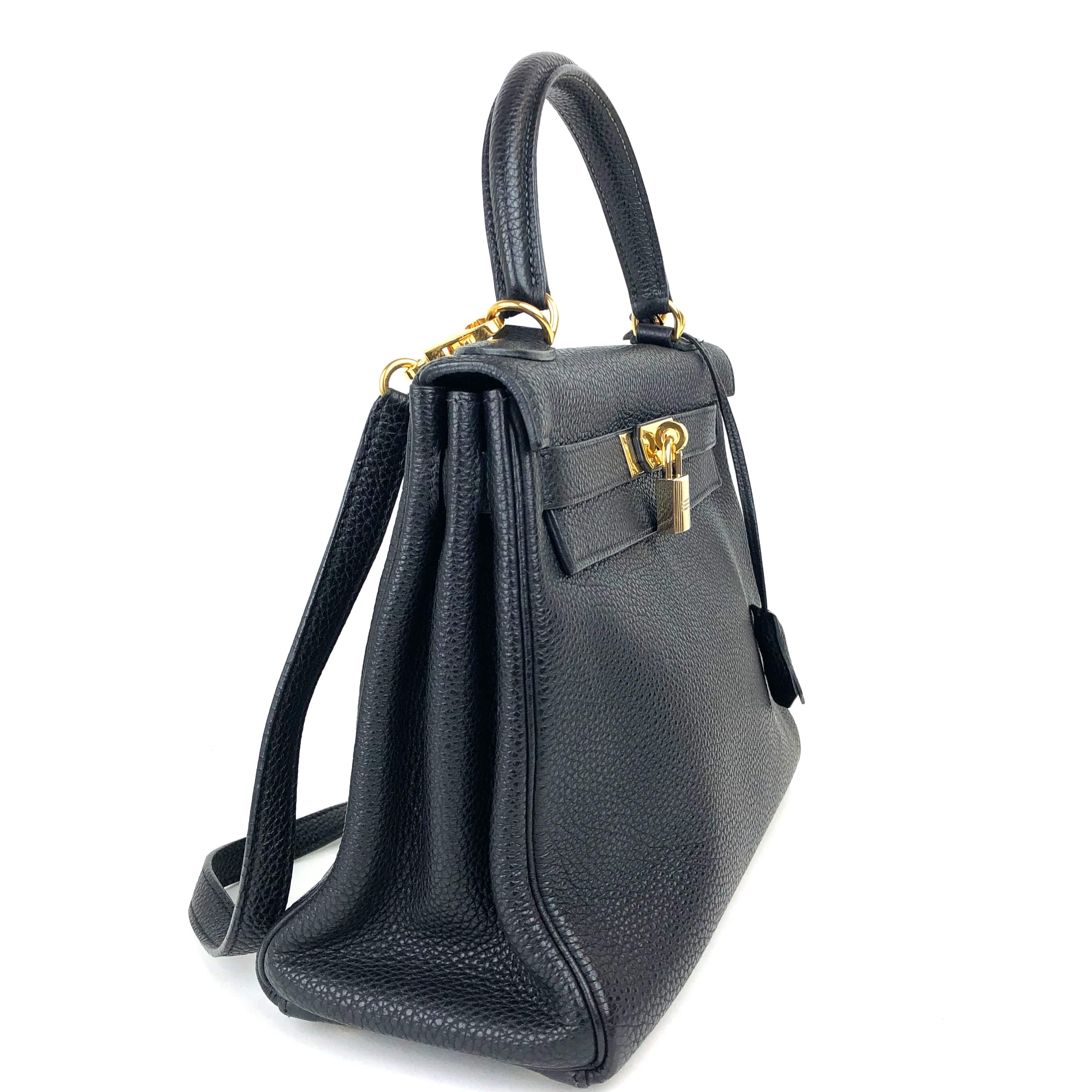 Hermès HERMES Black Kelly 28 Togo Retourne 4113373