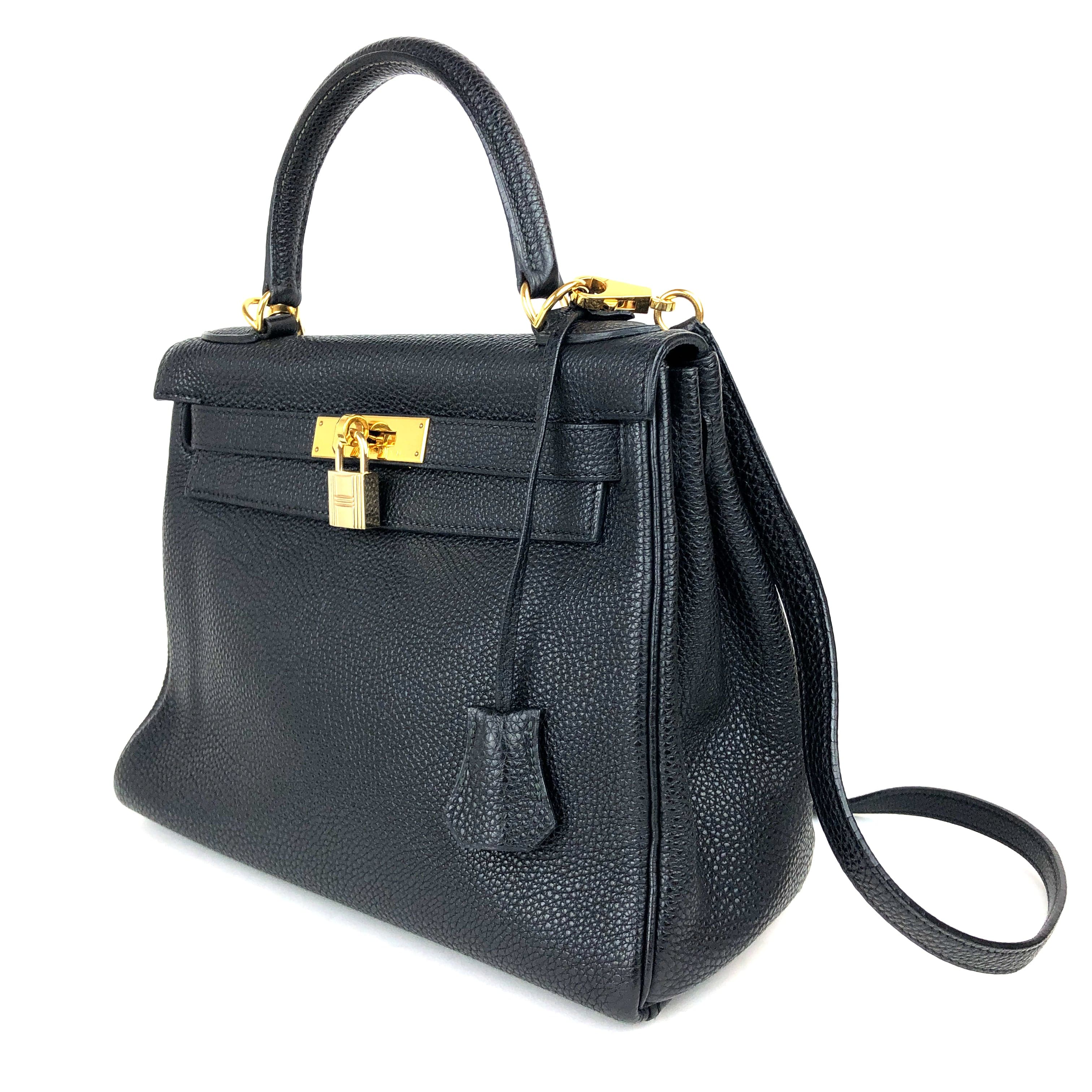 Hermès HERMES Black Kelly 28 Togo Retourne 4113373