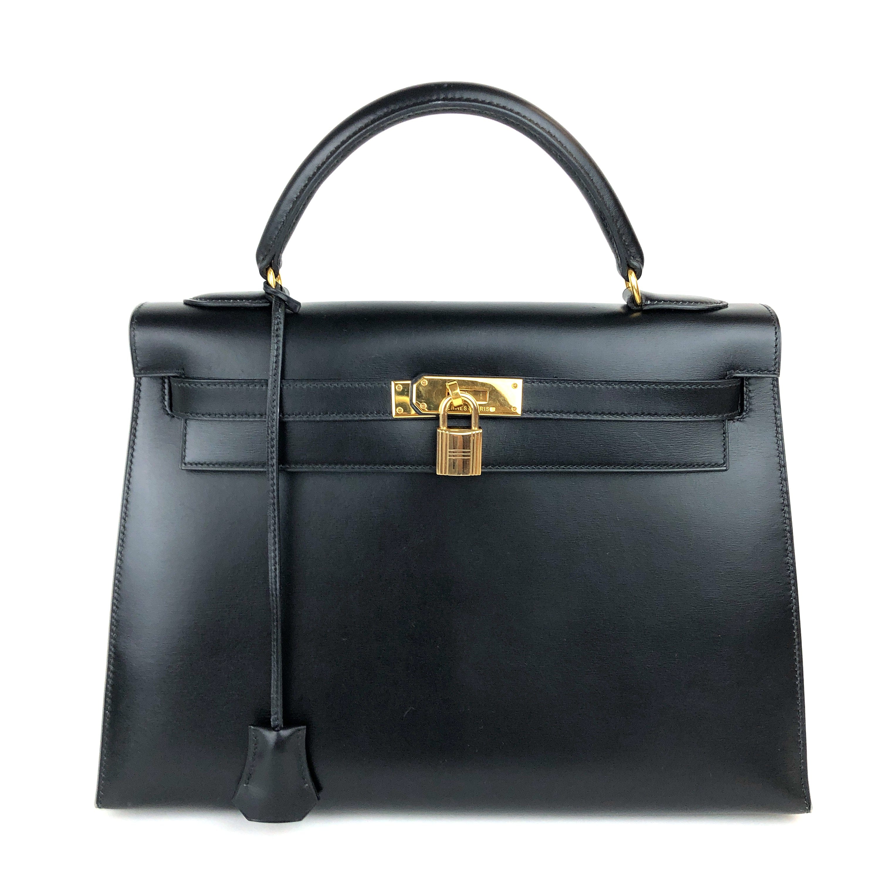 Hermès Hermes Black Kelly 32 in Box Leather  PXL2270