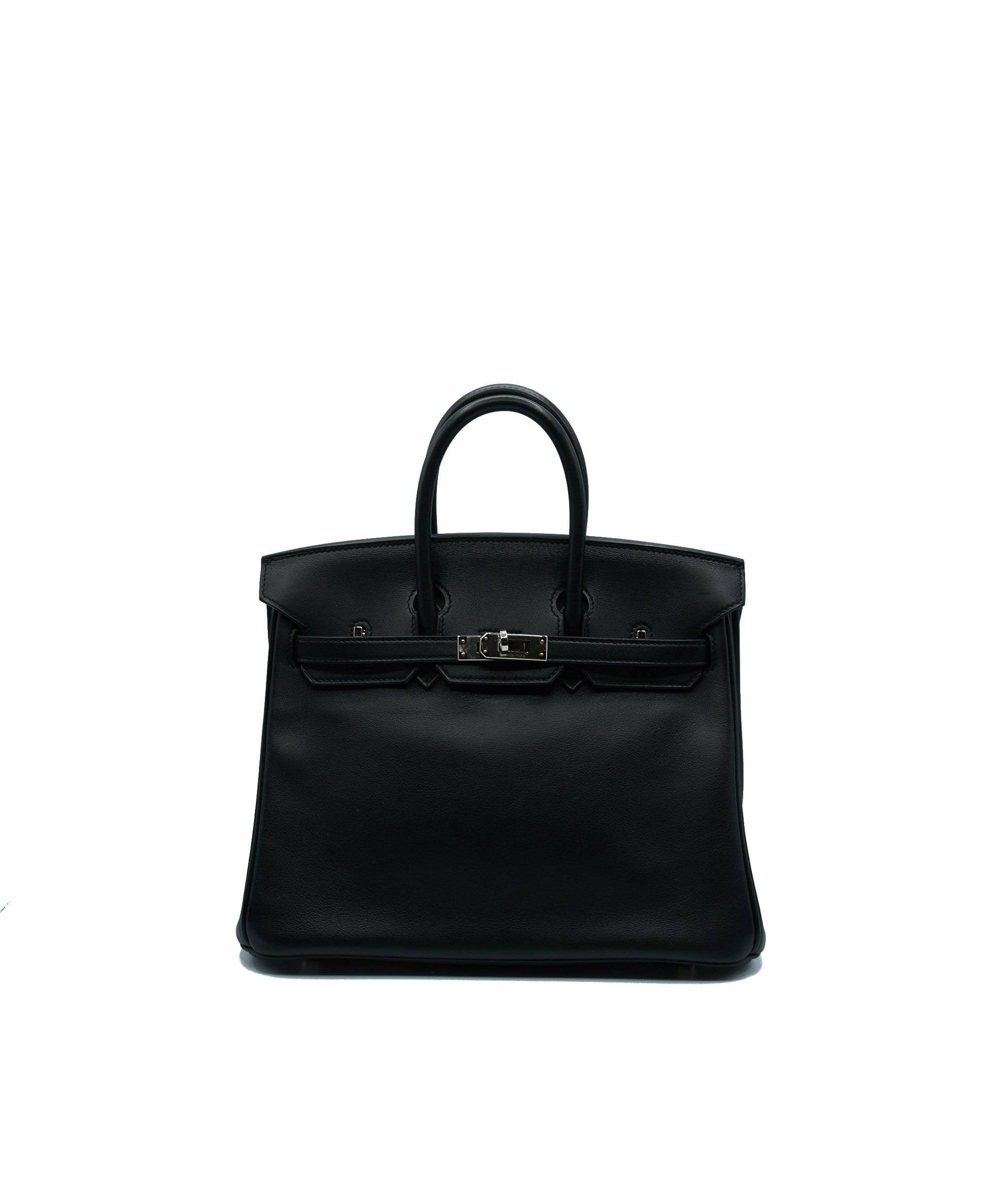 Hermès Hermes Black Swift Birkin 25 PHW AGL1111