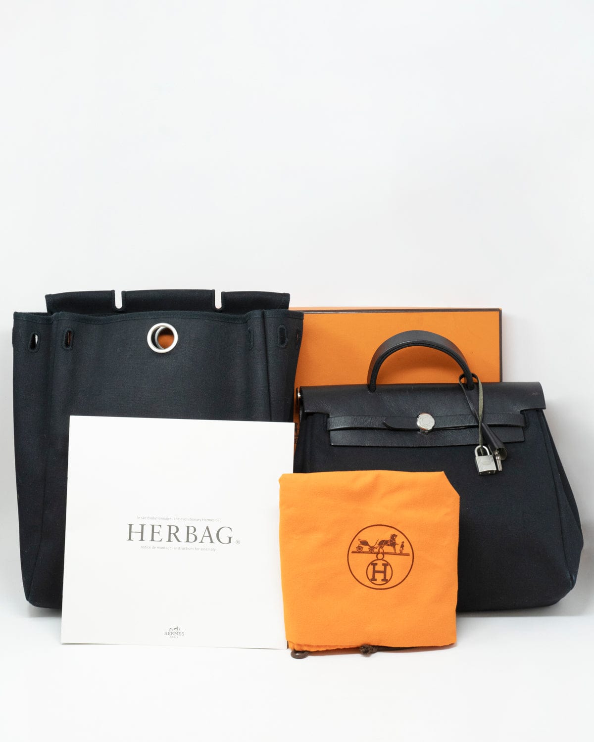 Hermès Hermes Black Toile Herbag - AWL2628