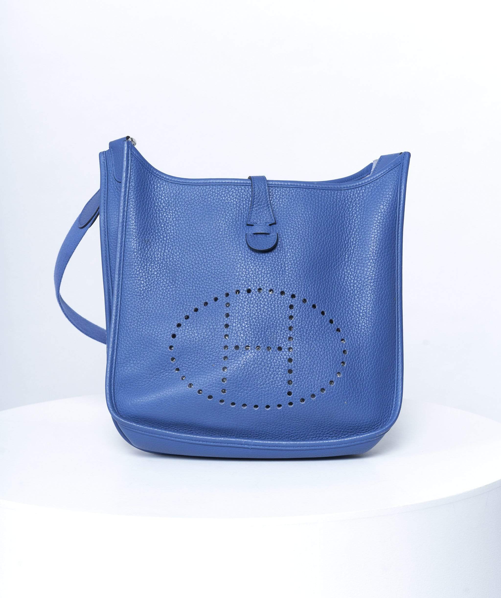 Hermès Hermes Blue Brighton PM Evelyne bag