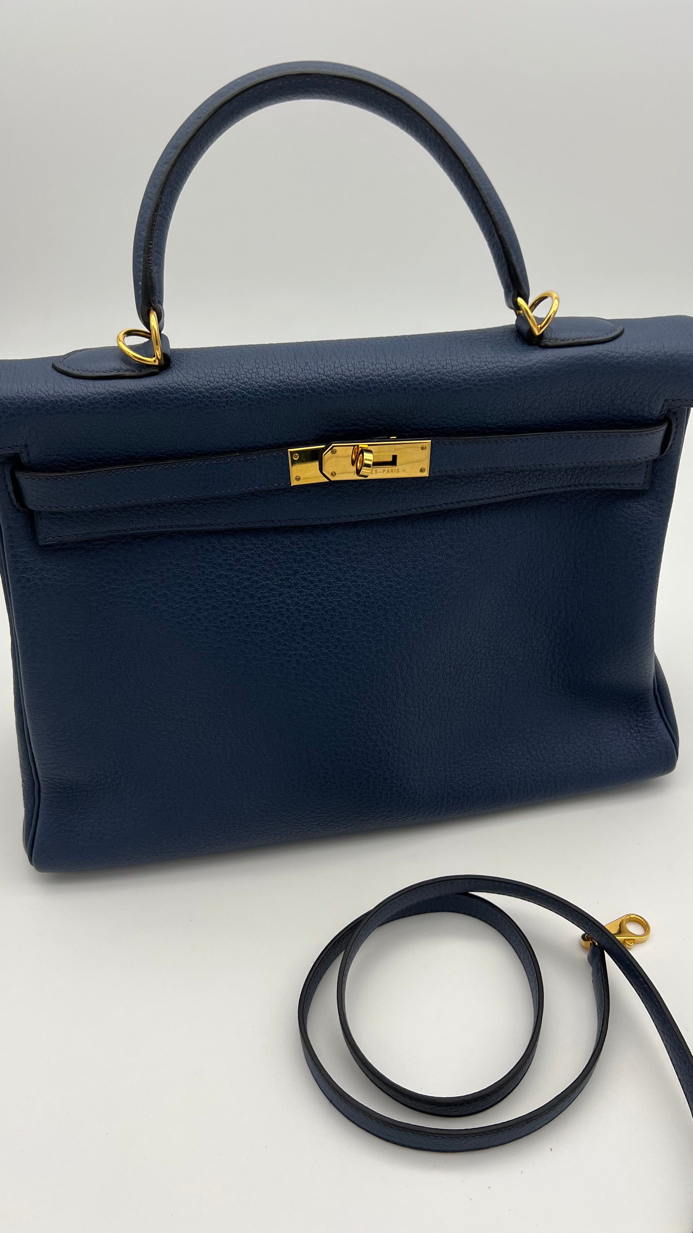 Hermès Hermès Blue Roy Kelly 35 Buffalo Leather PXL2494