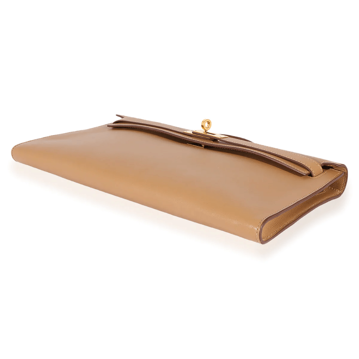 Hermès Hermès Bronze Dore Swift Kelly Cut Clutch GHW 125240