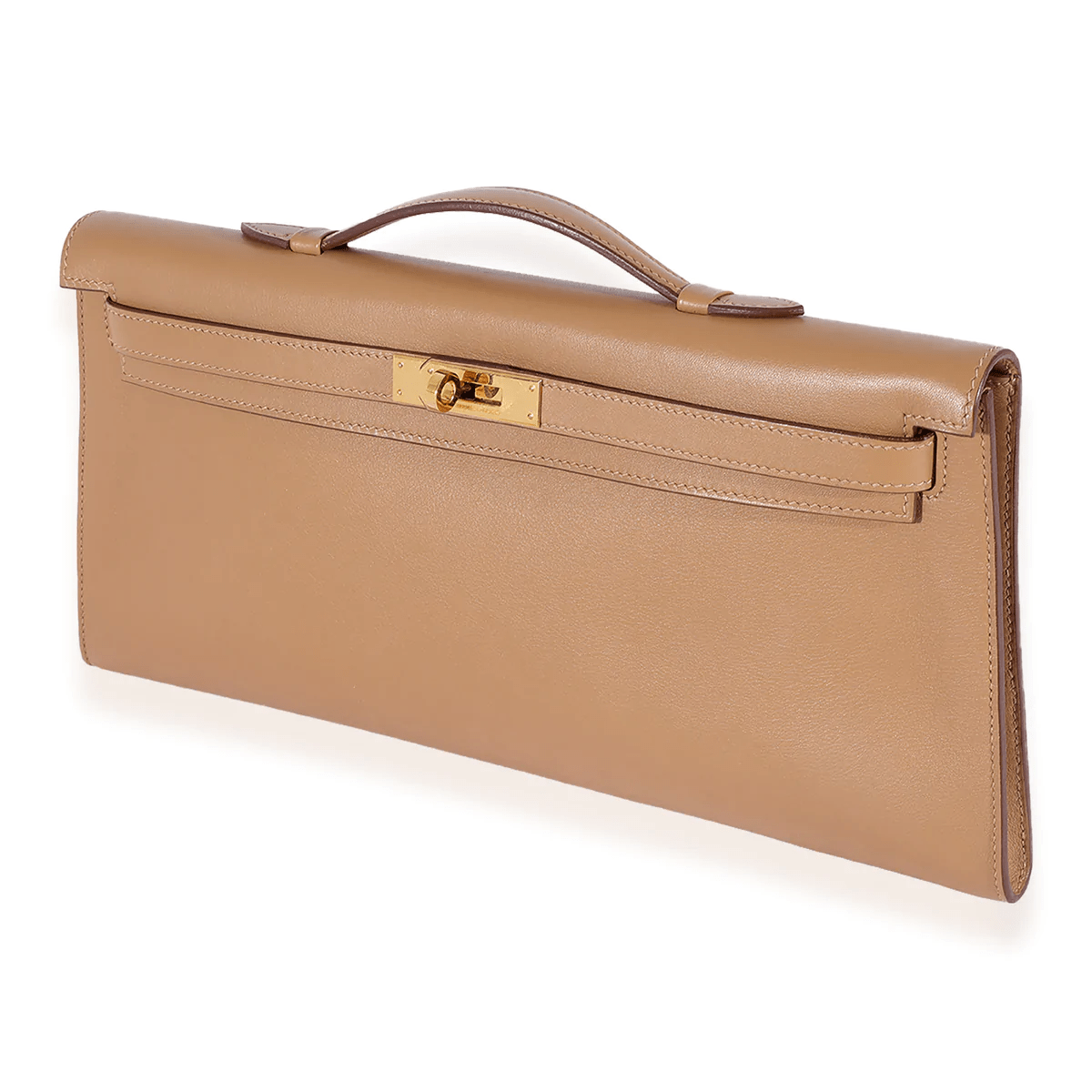 Hermès Hermès Bronze Dore Swift Kelly Cut Clutch GHW 125240