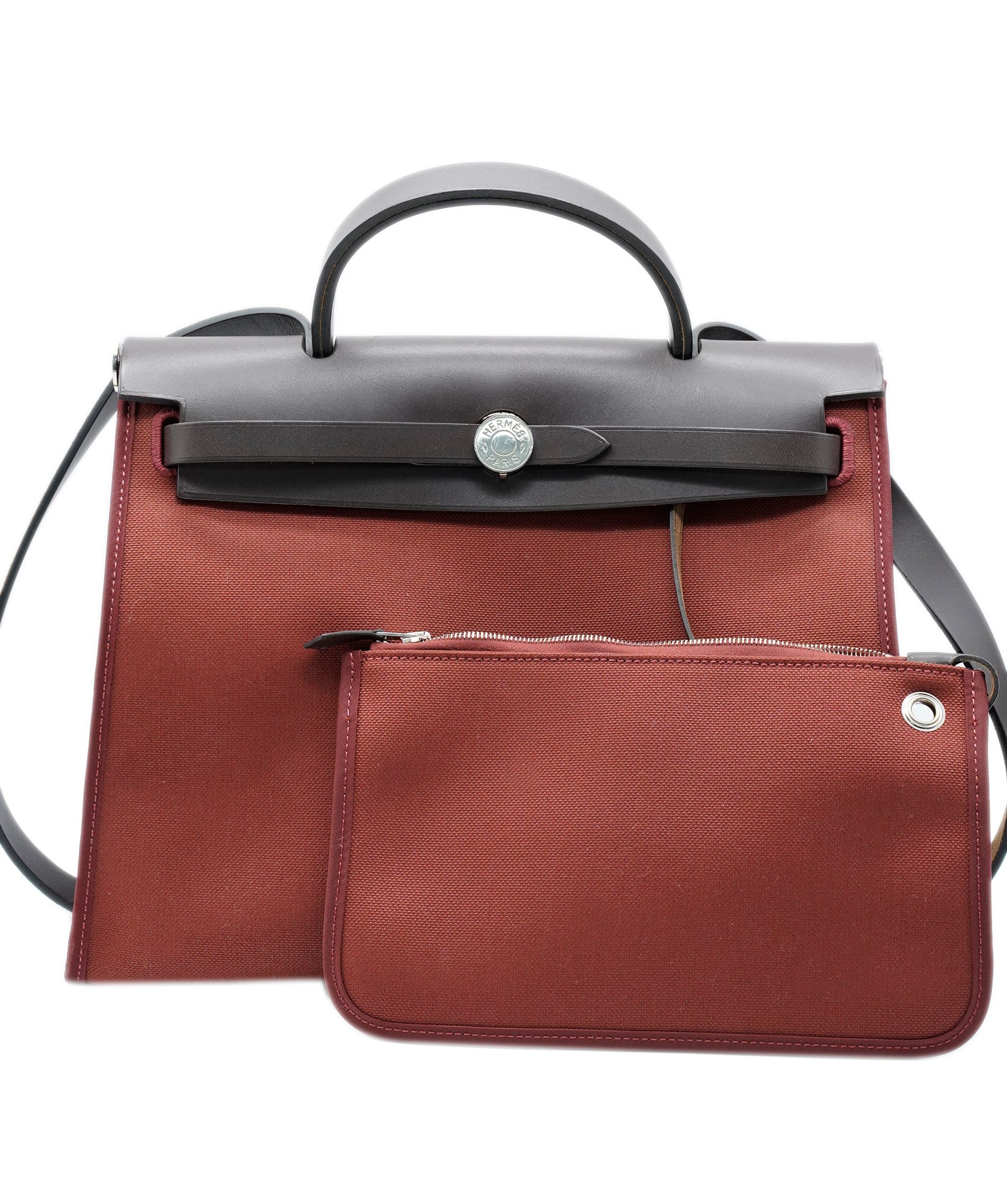 Hermès Hermes brown burgundy Herbag - AEC1082