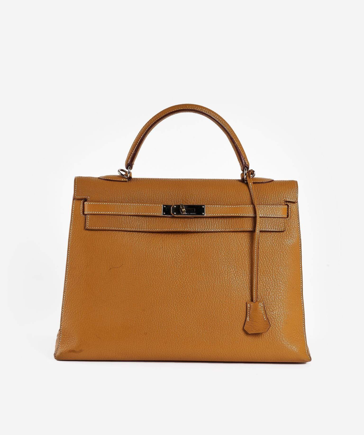 Hermès Hermes Chèvre Natural Kelly 32 PHW