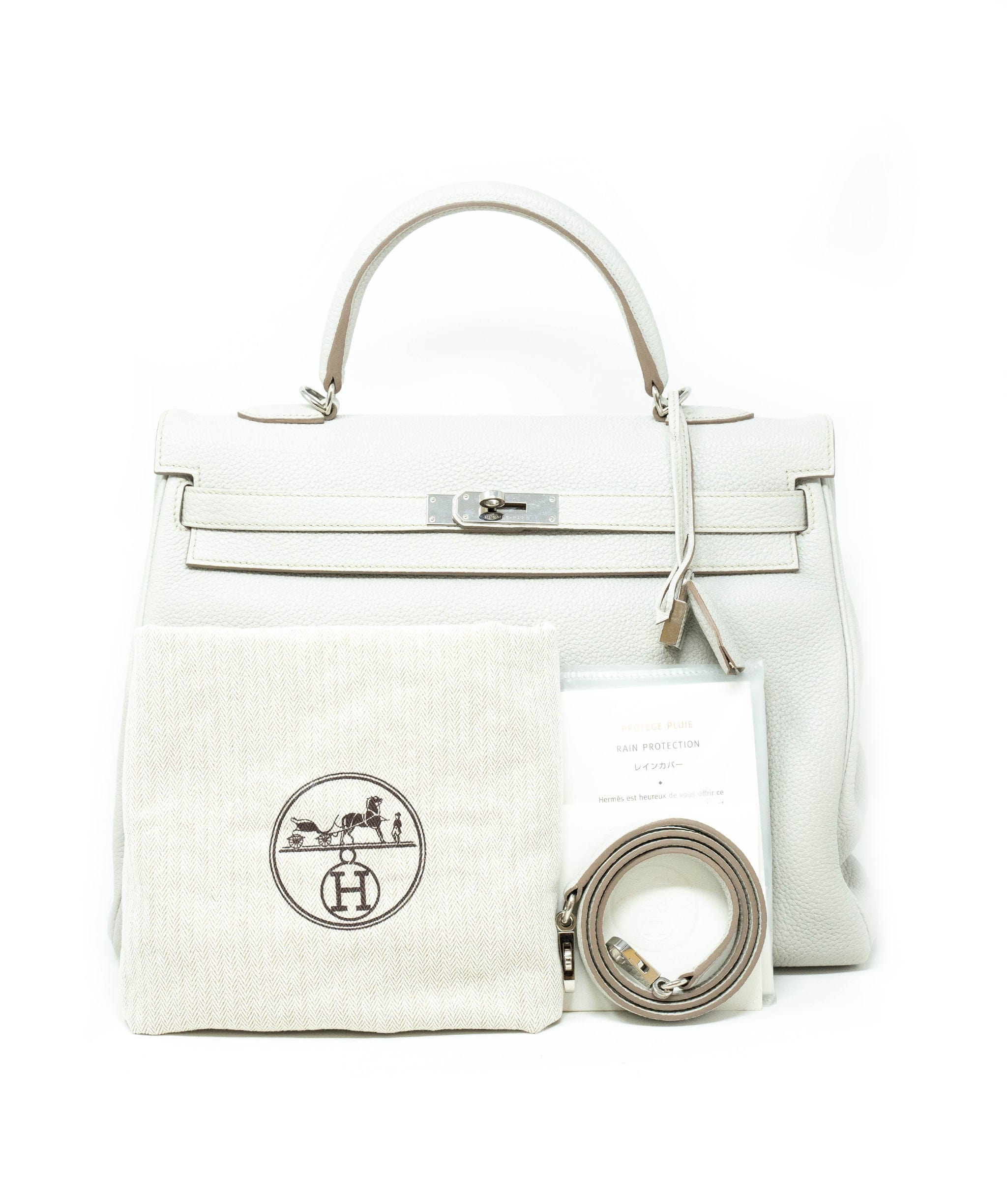 Hermès Hermes Clemence Gris Perle Kelly 35 PHW - AGL1620