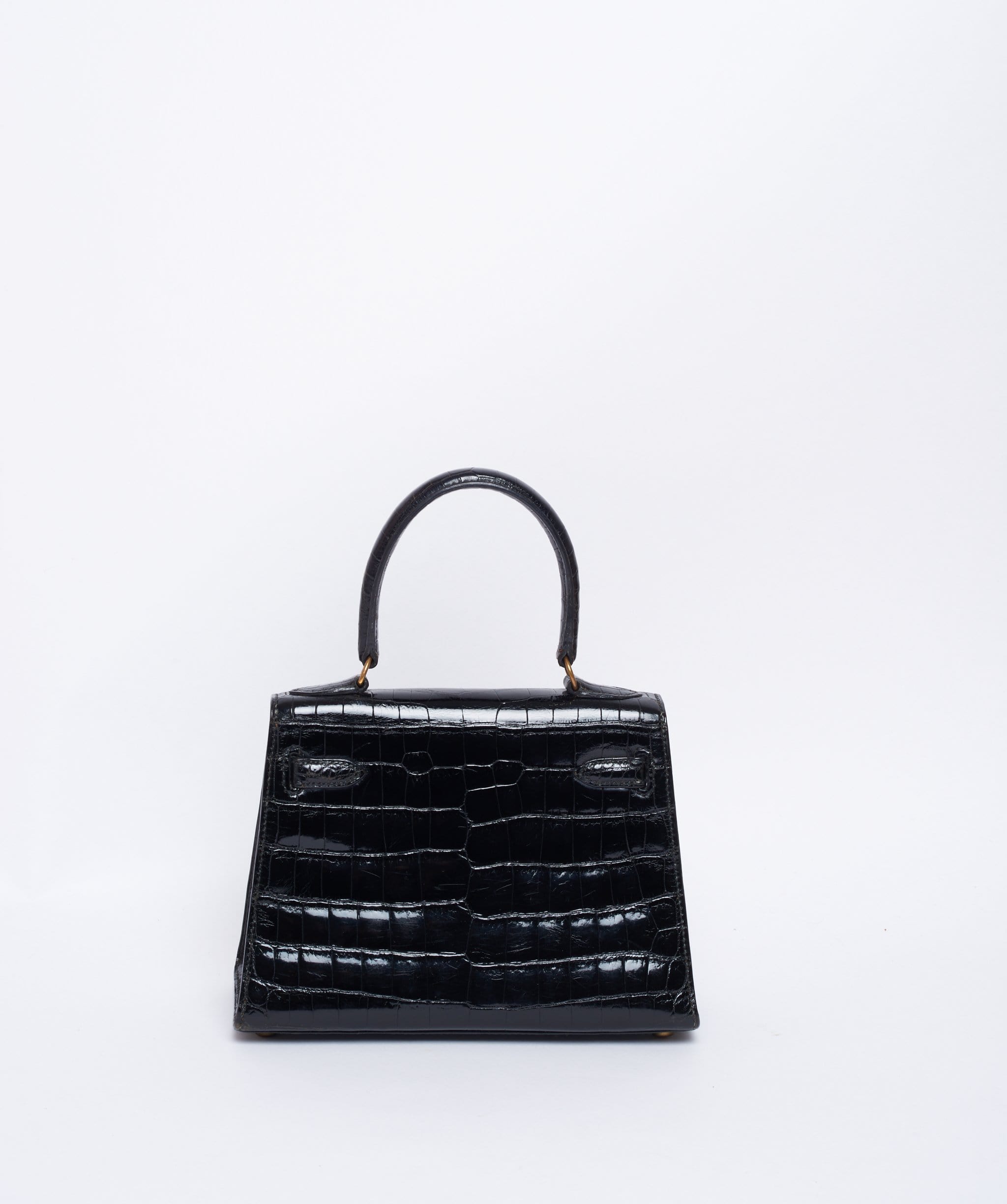 Hermès Hermes crocodile kelly 20 black GHW