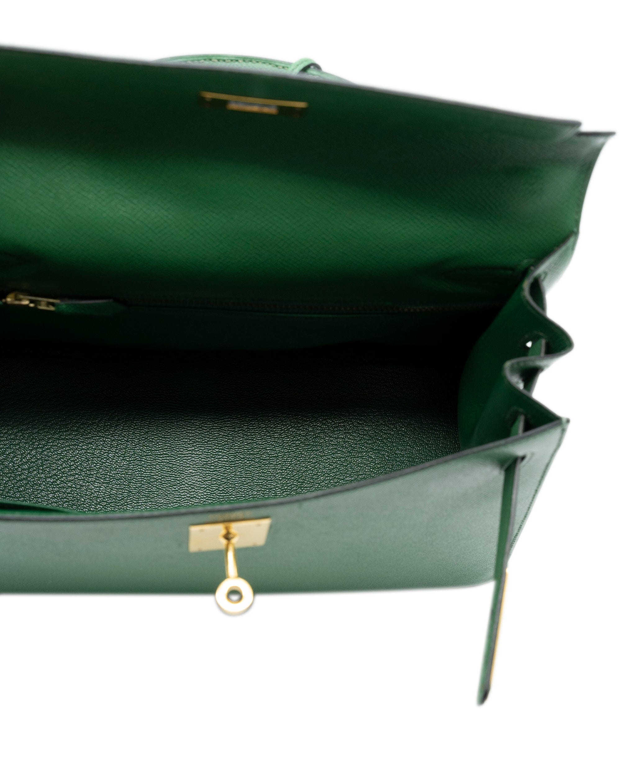 Hermès Hermes Epsom 28 Green Kelly with GHW - ASL5937