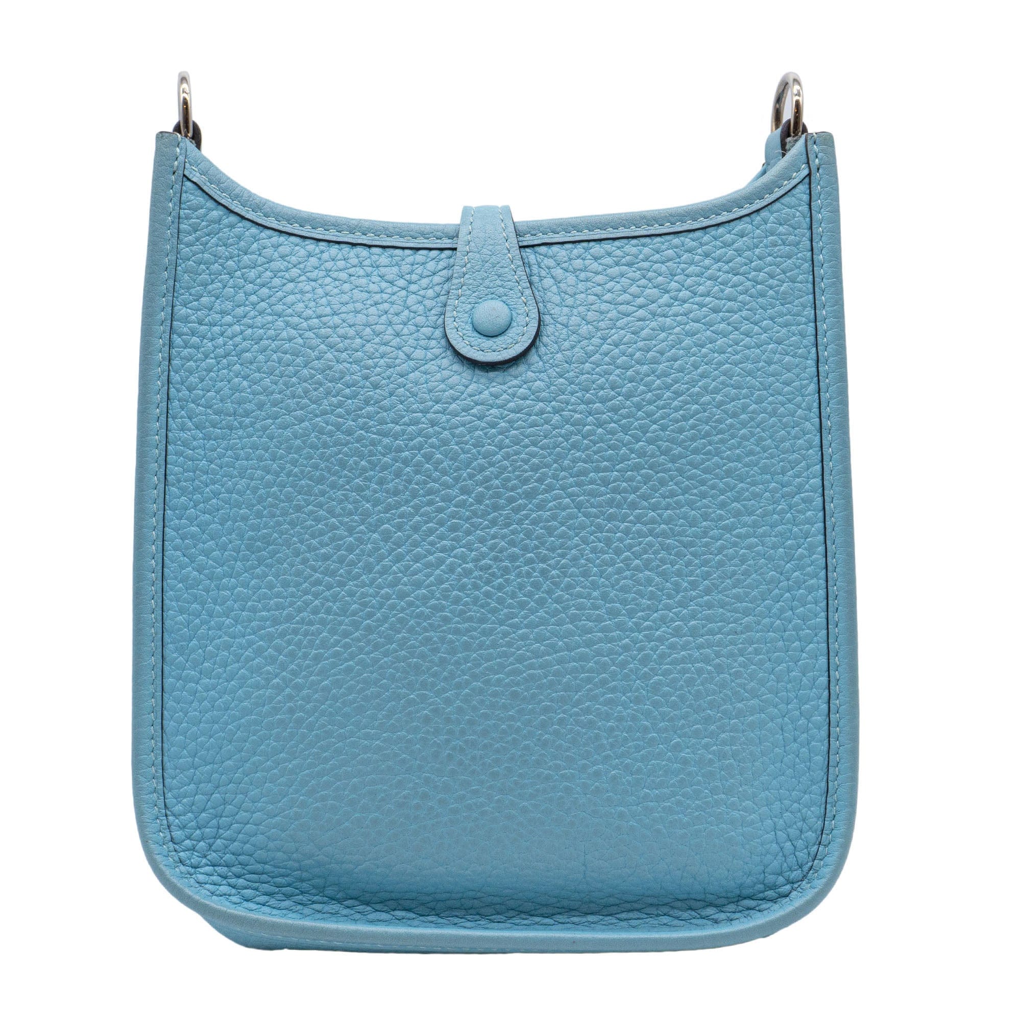 Hermès HERMÈS Evelyne Mini Blue Atoll Clemence PHW #T