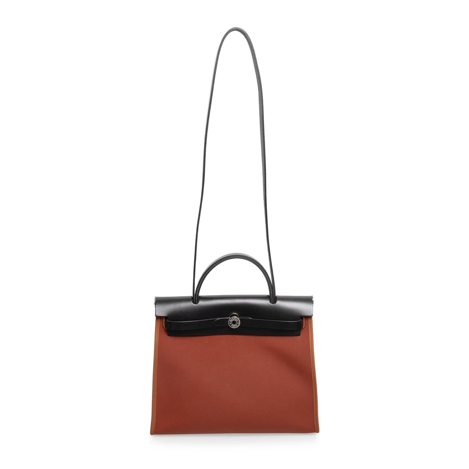 Hermès Hermes Herbag 31 Brick & Black With PHW - AGC1019